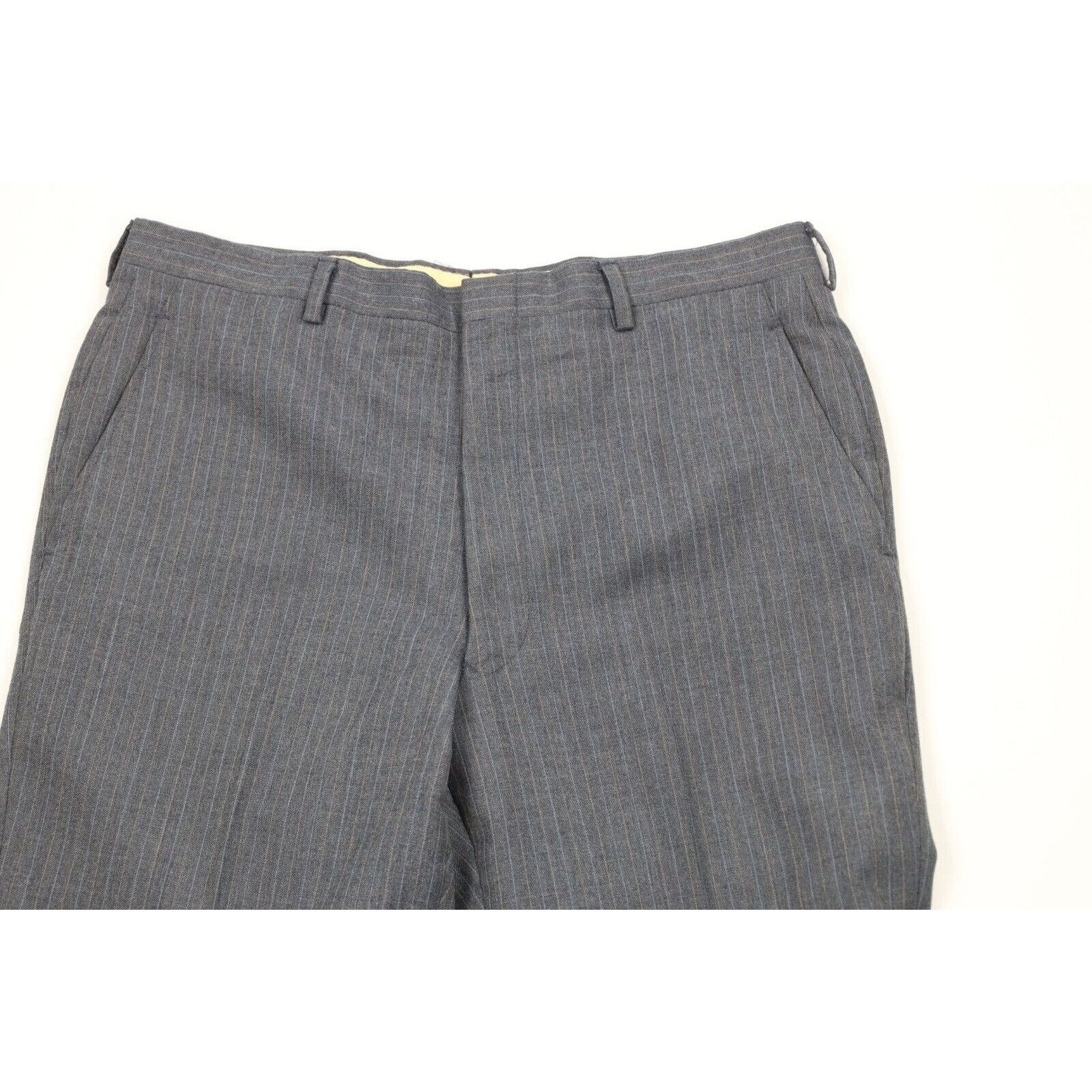 Vintage Vintage 70s 3 Piece Wool Suit Bell Bottoms Striped Size 42R - 11 Thumbnail