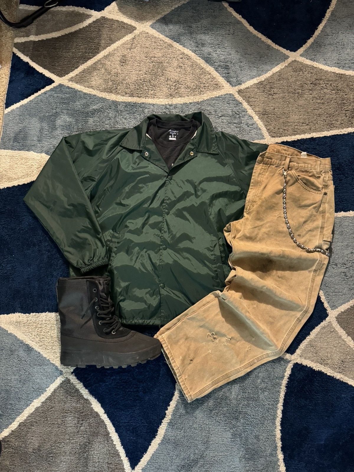 Vintage Green vintage 90s windbreaker jacket Size US XL / EU 56 / 4 - 5 Thumbnail