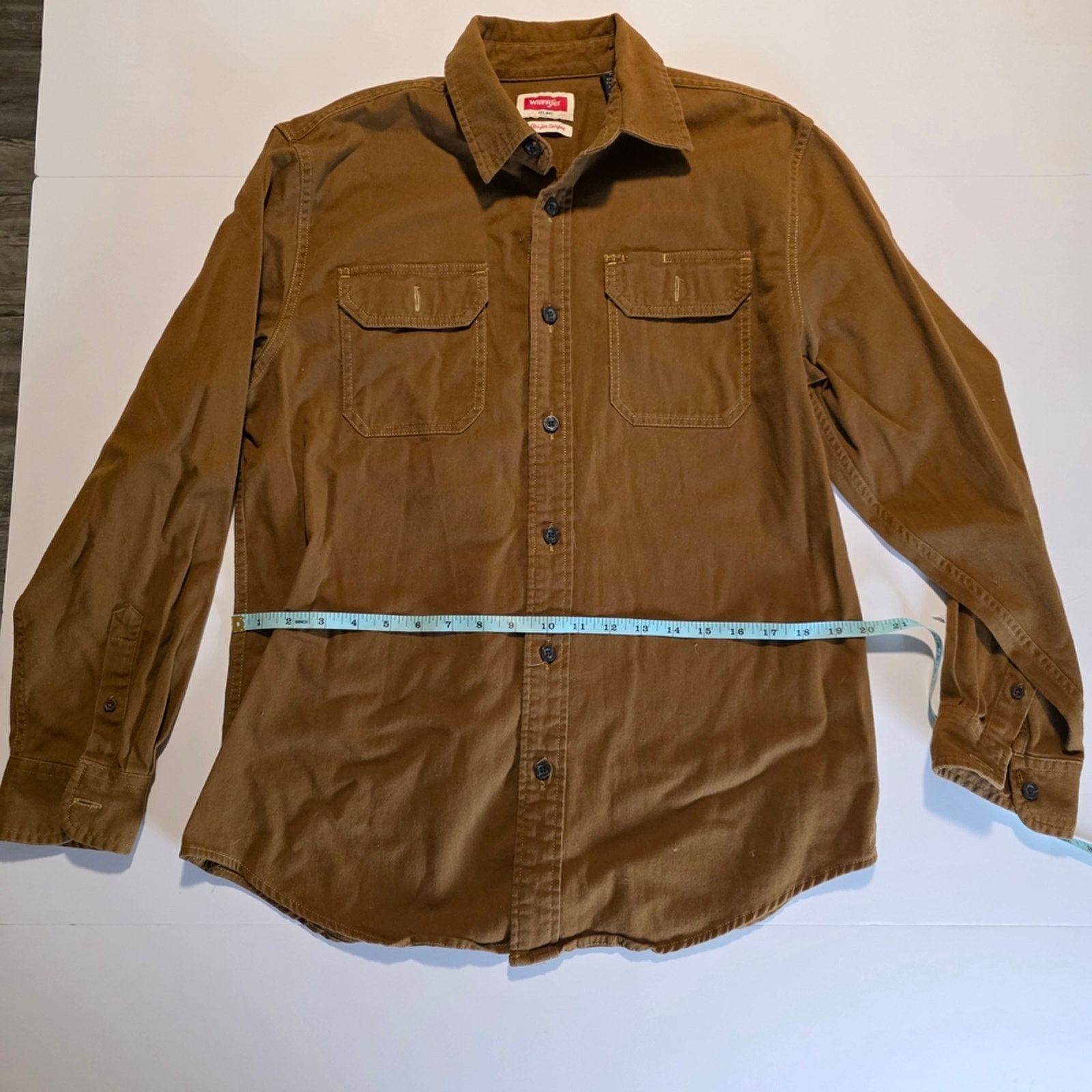 Wrangler Wrangler Tan Flex Button-Up Shirt MEDIUM Size US M / EU 48-50 / 2 - 1 Thumbnail