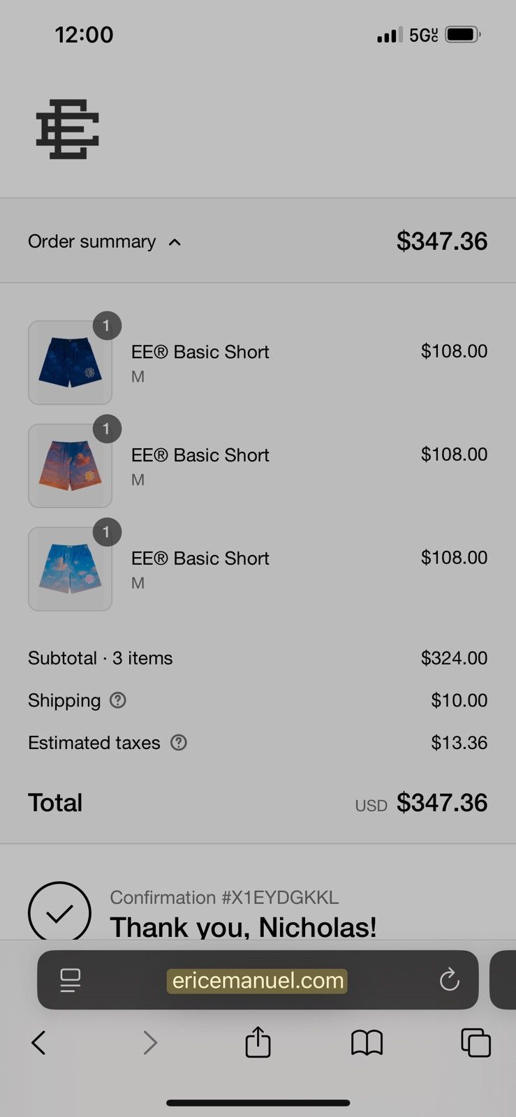 Eric Emanuel Eric Emanuel EE blue night clouds shorts medium Size US 30 / EU 46 - 2 Thumbnail