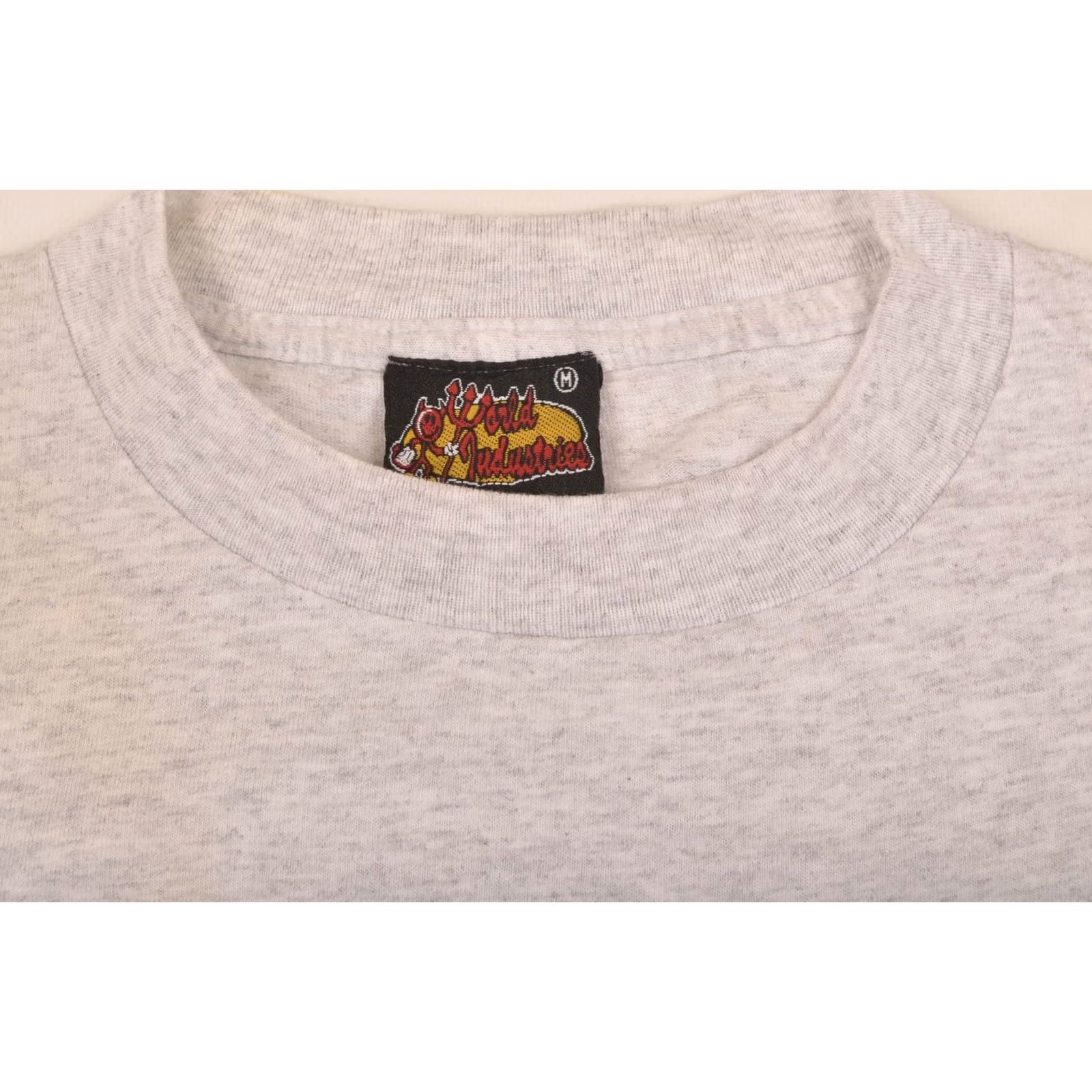 World Industries World Industries Vintage Skateboard SB T-Shirt Mens Size M Silver USA Made in USA Size US M / EU 48-50 / 2 - 3 Thumbnail