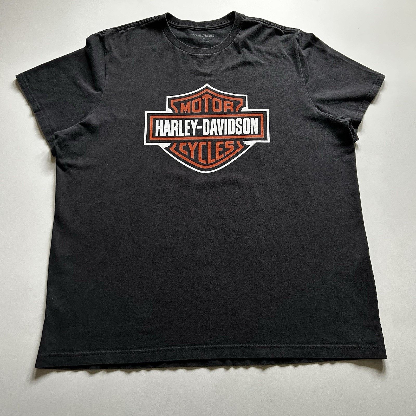 Harley Davidson × Vintage Vintage Harley Davidson Shirt 3XL Black Y2K Biker Logo Rare Size US XXL / EU 58 / 5 - 1 Thumbnail