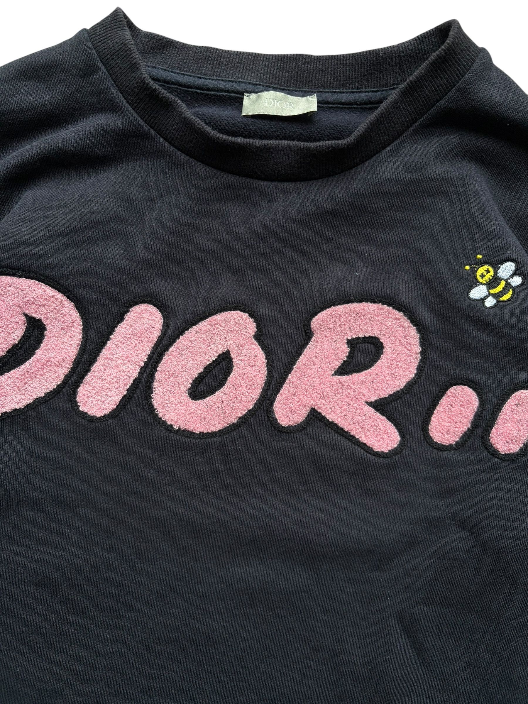 Dior × Kaws Dior Kaws Navy & Pink Embroidered Logo Sweater Size US M / EU 48-50 / 2 - 3 Thumbnail