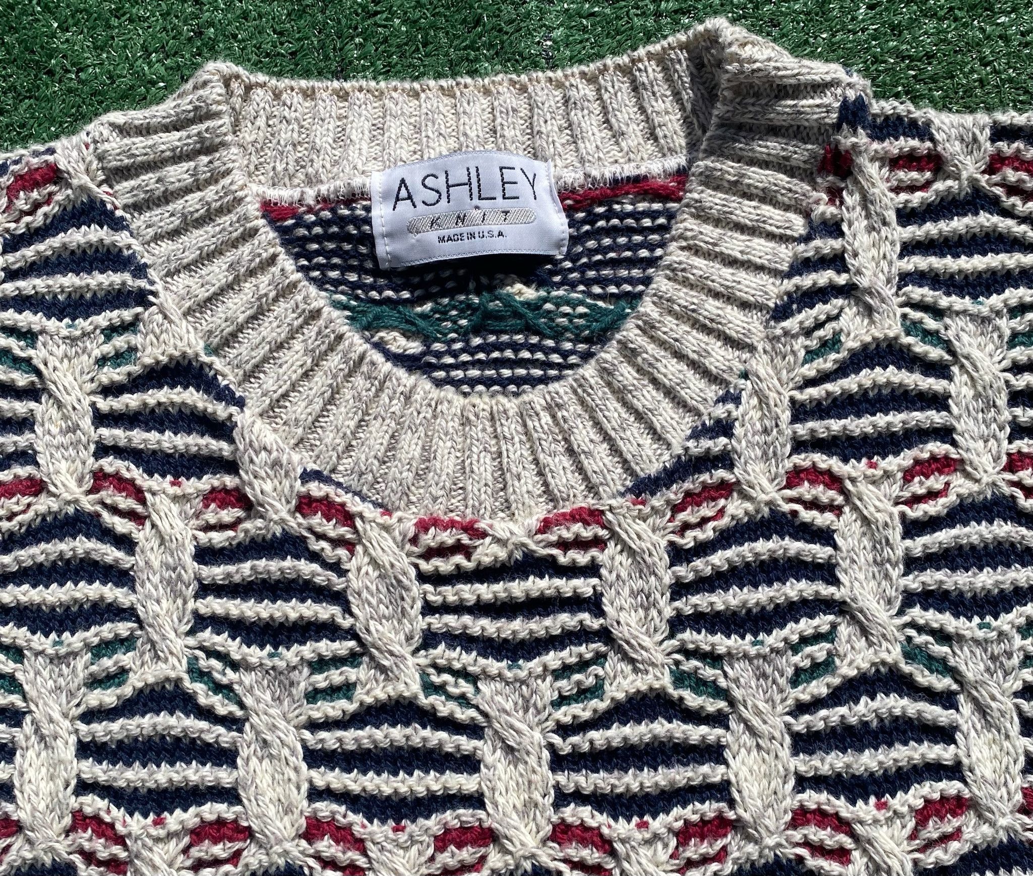 Vintage Vintage 90’s Textured Knit Sweater Men's Size XL USA Made Size US XL / EU 56 / 4 - 4 Thumbnail