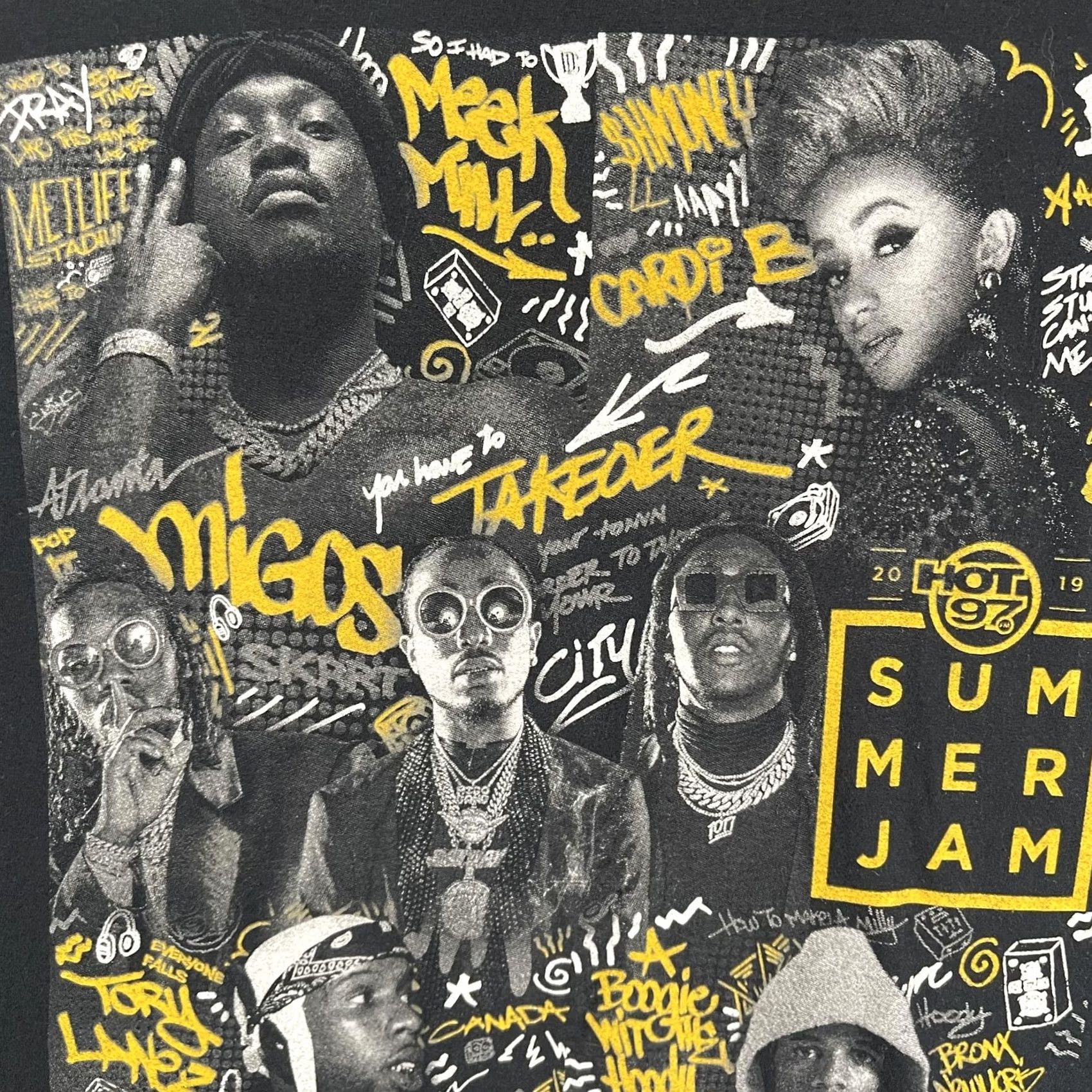 Fruit Of The Loom Hot 97 Summer Jam Shirt Mens XL Black 2019 MetLife Stadium Hip Hop Tee Shirt Size US XL / EU 56 / 4 - 5 Thumbnail