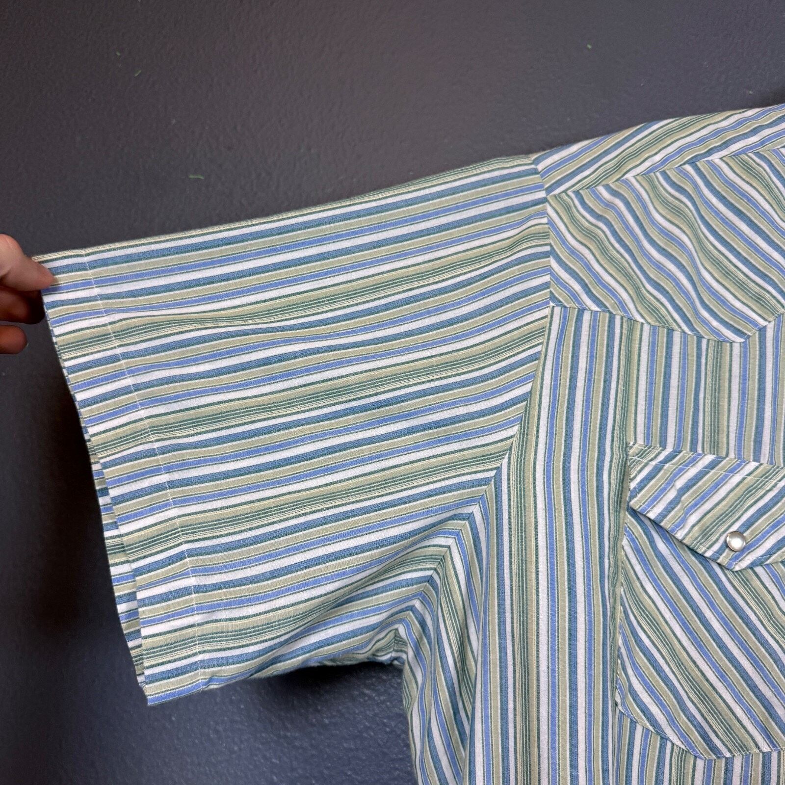 Wrangler Wrangler XXL green/blue/white flannel short sleeve Shirt Size US XXL / EU 58 / 5 - 4 Thumbnail