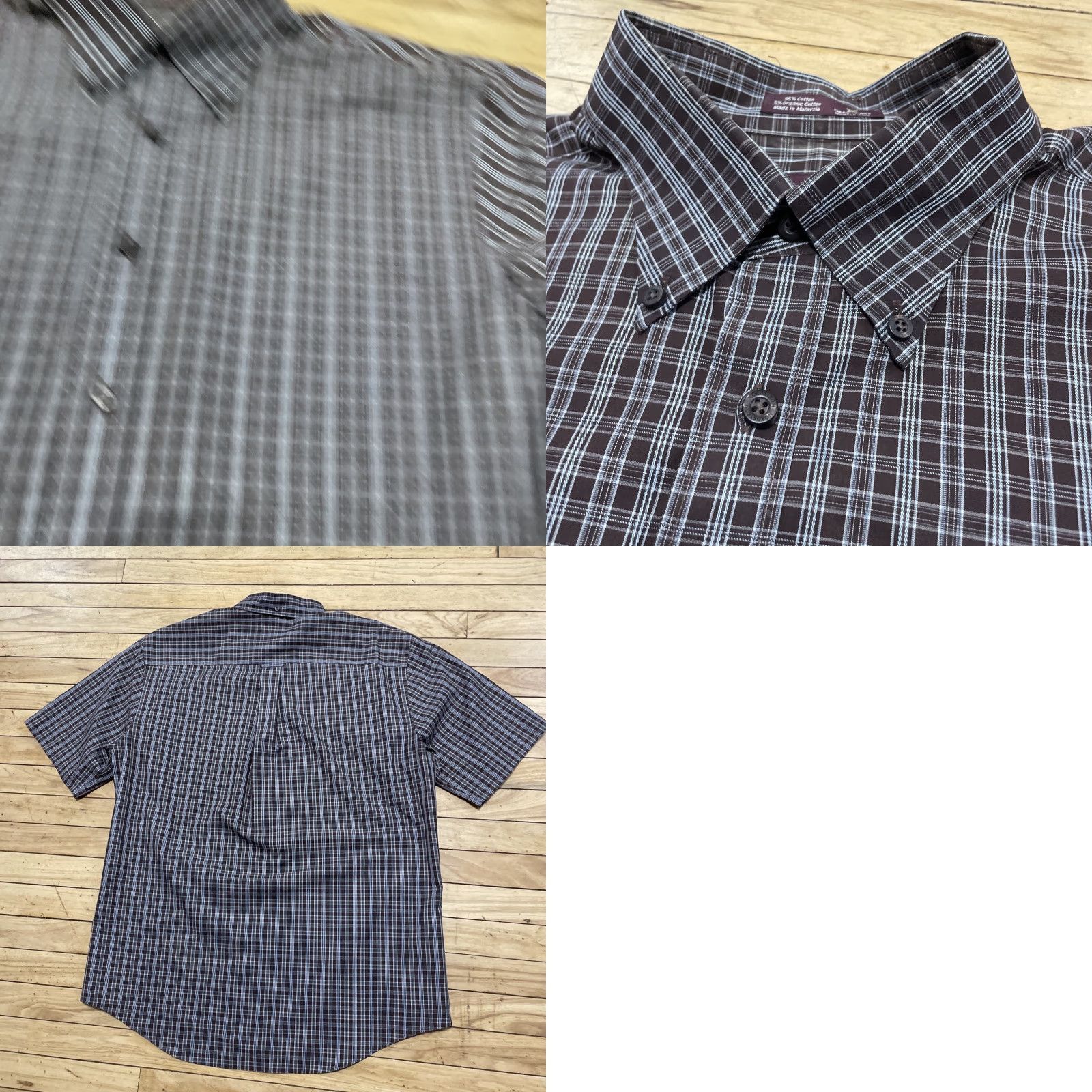 Nordstrom Nordstrom Vintage 90s Smartcare Shirt Men L Brown Plaid Organic Cotton Western Shirt Size US M / EU 48-50 / 2 - 11 Thumbnail