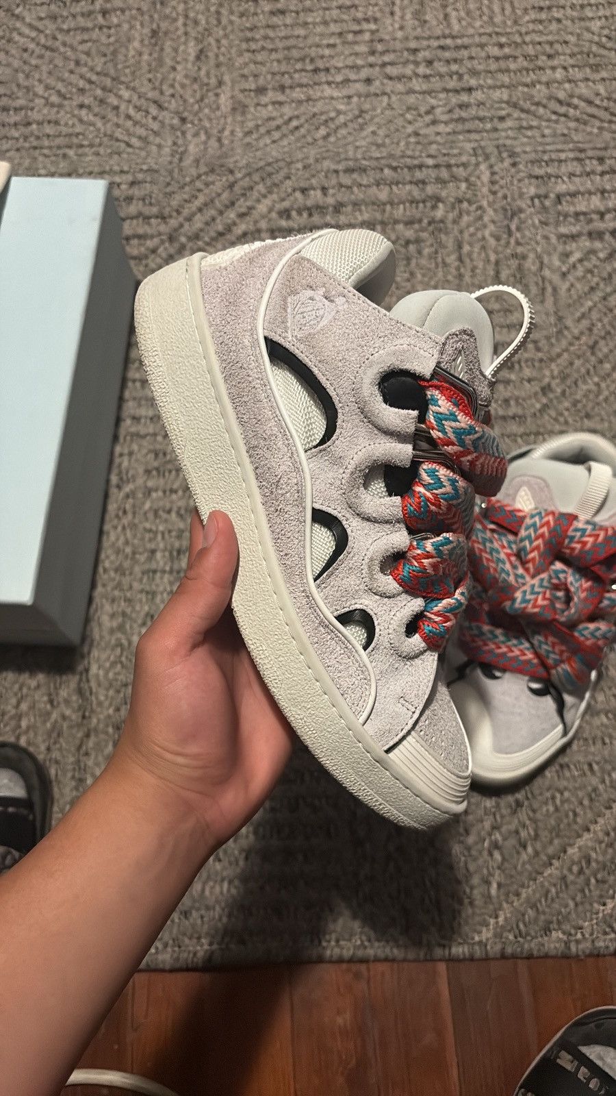 Lanvin Lavin curb Grey/blue Size US 8 / EU 41 - 4 Thumbnail