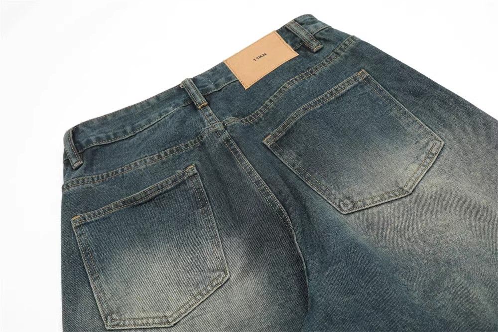 Japanese Brand × Jean Washed distressed design pocket loose straight casual jeans Size US 32 / EU 48 - 5 Thumbnail