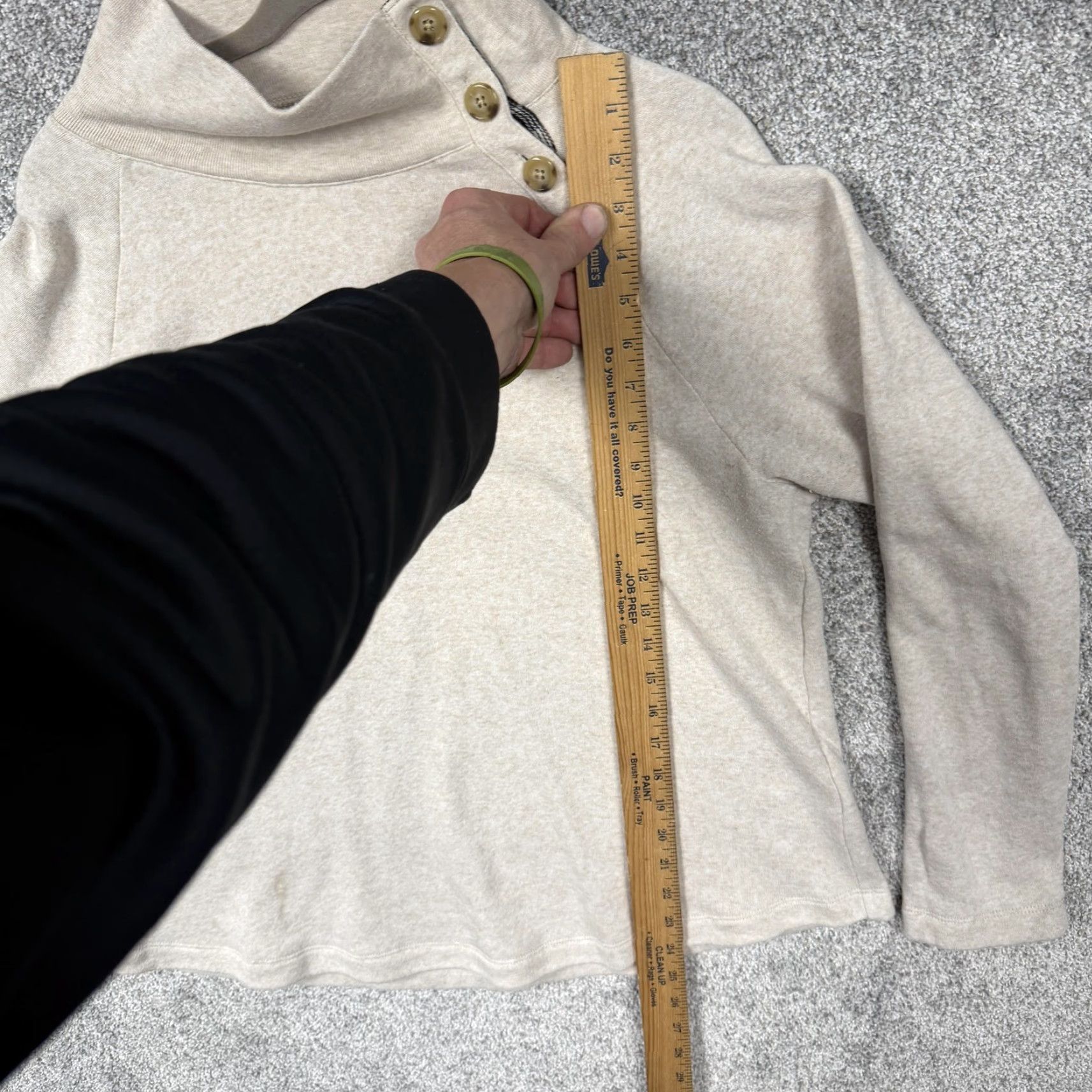 J.Crew J.Crew Sweater Tunic Women M Beige Raglan Sleeve Fleece Mock Neck Solid Winter Fall Casual Womens Size M / US 6-8 / IT 42-44 - 2 Thumbnail