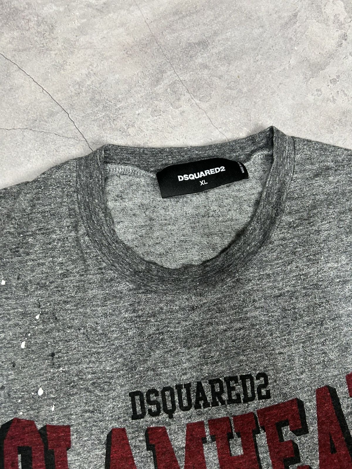 Dsquared2 Dsqured2 Glamhead melange cotton stained Tee Size XL Size US XL / EU 56 / 4 - 8 Thumbnail