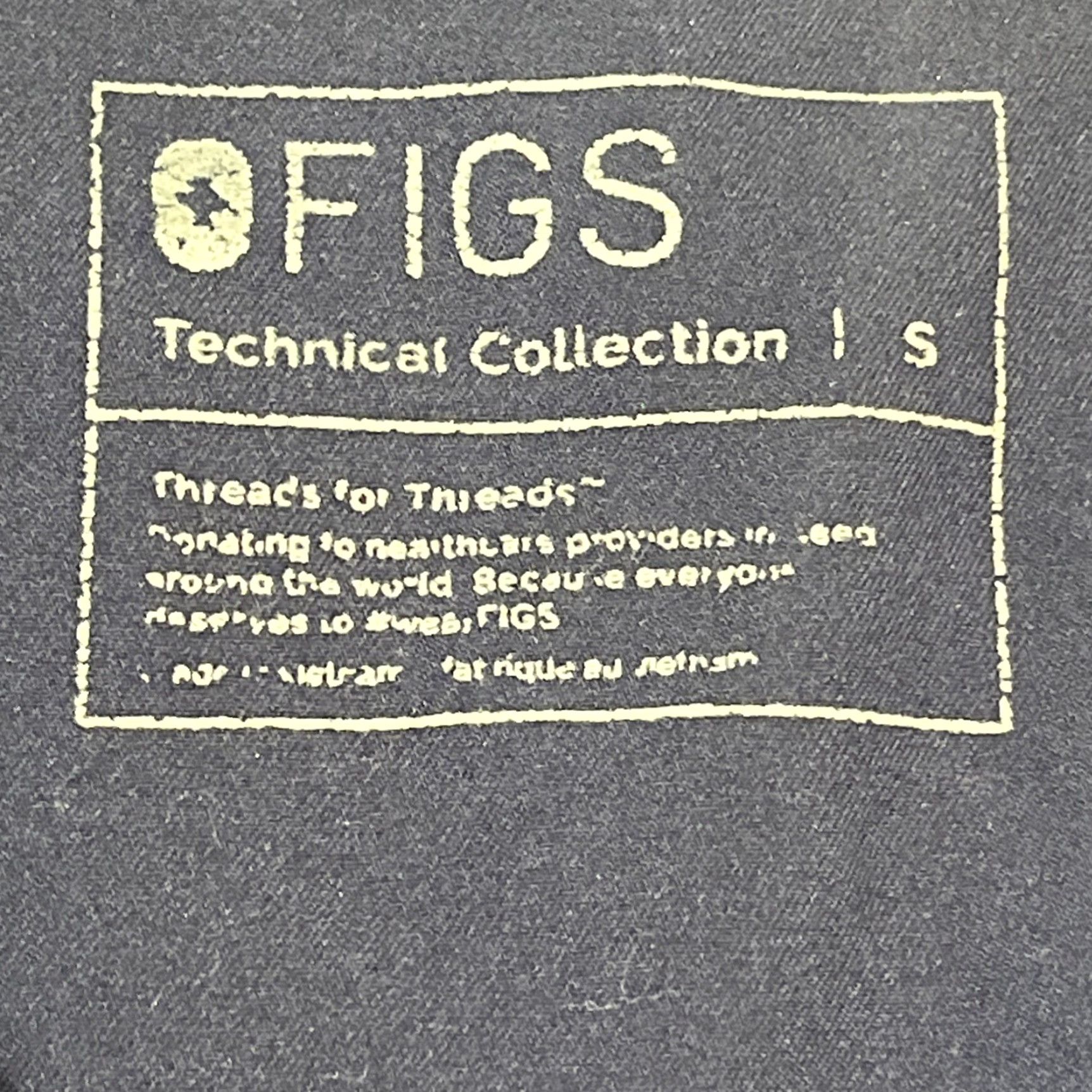 Vintage FIGS Scrub Top Shirt Womens Small Navy Casma Pocket Technical Collection V Neck Size S / US 4 / IT 40 - 5 Thumbnail