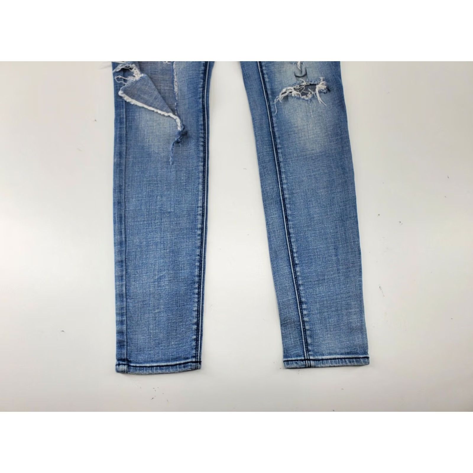 American Eagle Outfitters American Eagle Distressed Sky High Jegging Size 4 Regular Jeans Blue Women XS-XL? Size 27" / US 4 / IT 40 - 3 Thumbnail