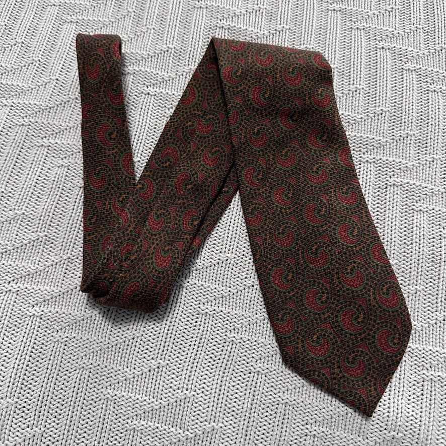 Other Biella Collezioni G Vasta brown paisley Italian wool tie Size ONE SIZE - 1 Thumbnail