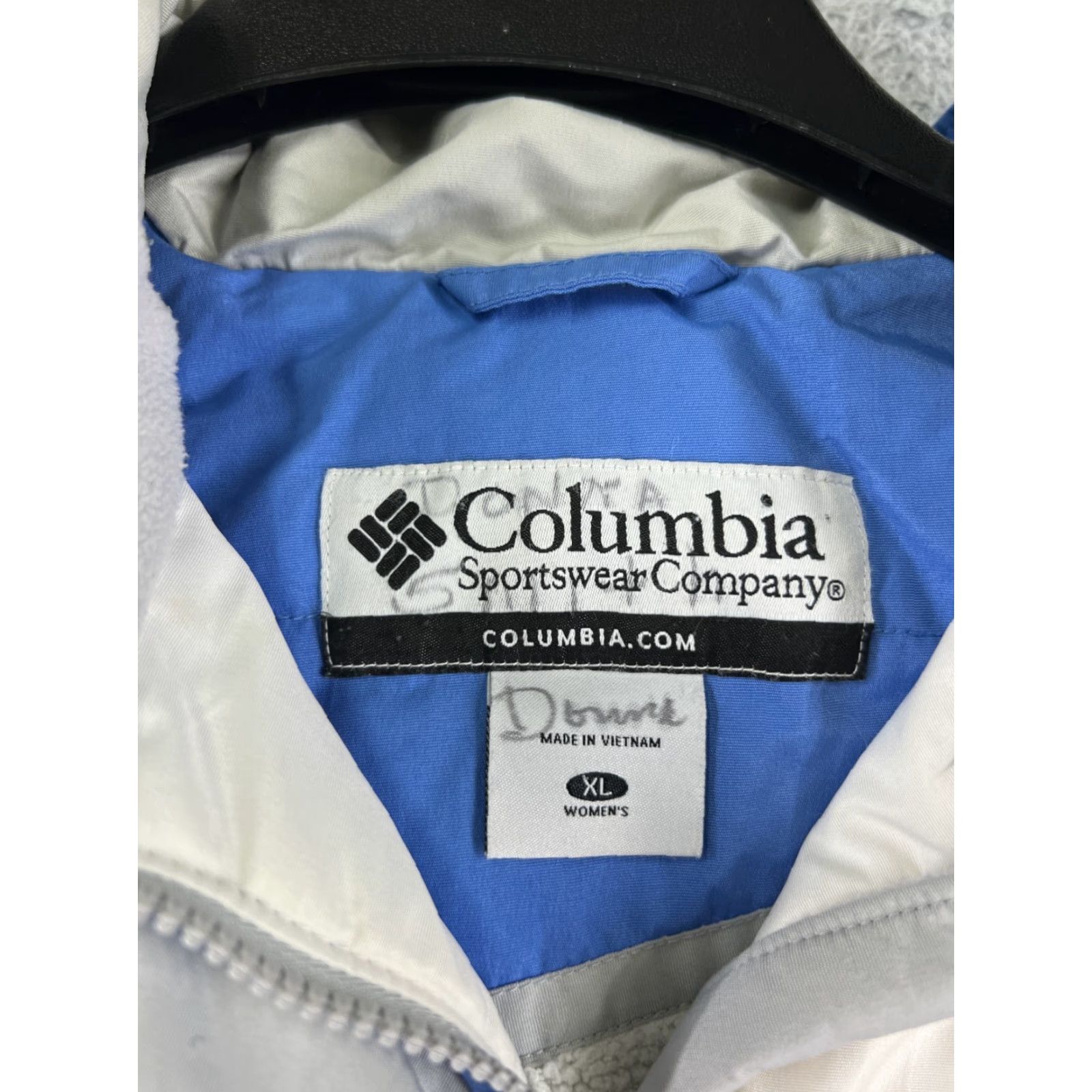 Vintage Columbia Womens Jacket XL Blue Nylon Hooded Full Zip Puffer Size XL / US 12-14 / IT 48-50 - 3 Thumbnail