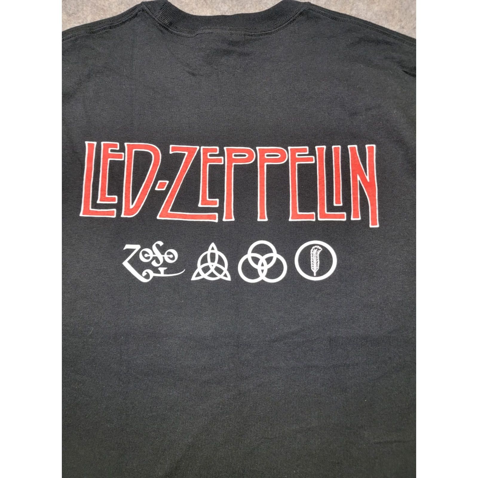Hanes Led Zeppelin Shirt Adult XL Black Stairway To Heaven Zoso Hanes Heavyweight Band, Music, Rock Shirt Mens XL Black Hanes Shirt Size US XL / EU 56 / 4 - 6 Thumbnail