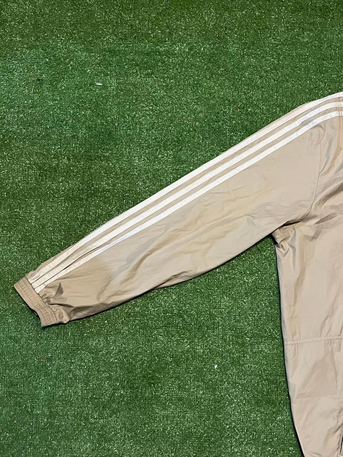 Adidas Adidas Men's Beige Windbreaker Jacket with Hood, Size 2XL Size US XXL / EU 58 / 5 - 6 Thumbnail