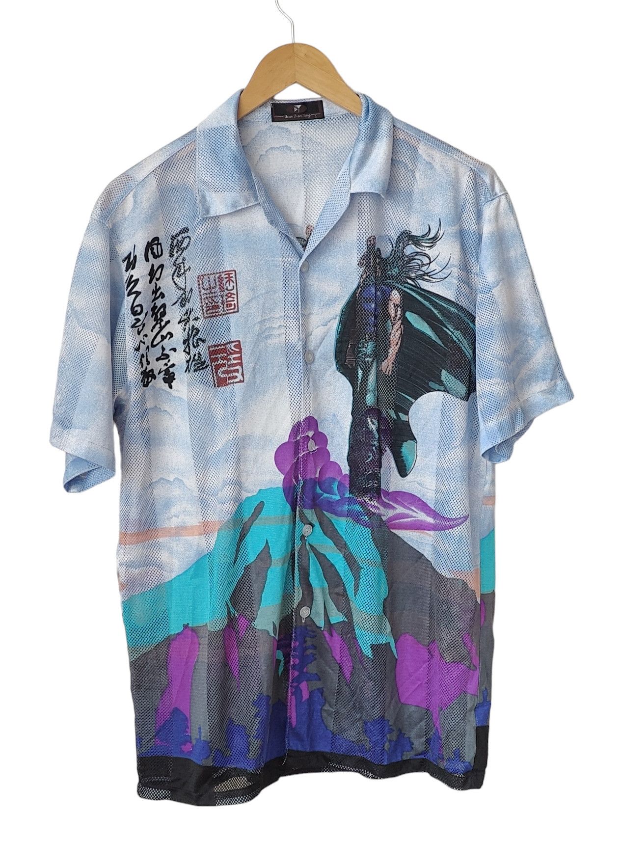 Anime × Vintage Anime Manga Warrior Vintage AOP Crazy Full Print Shirt Size US L / EU 52-54 / 3 - 1 Thumbnail