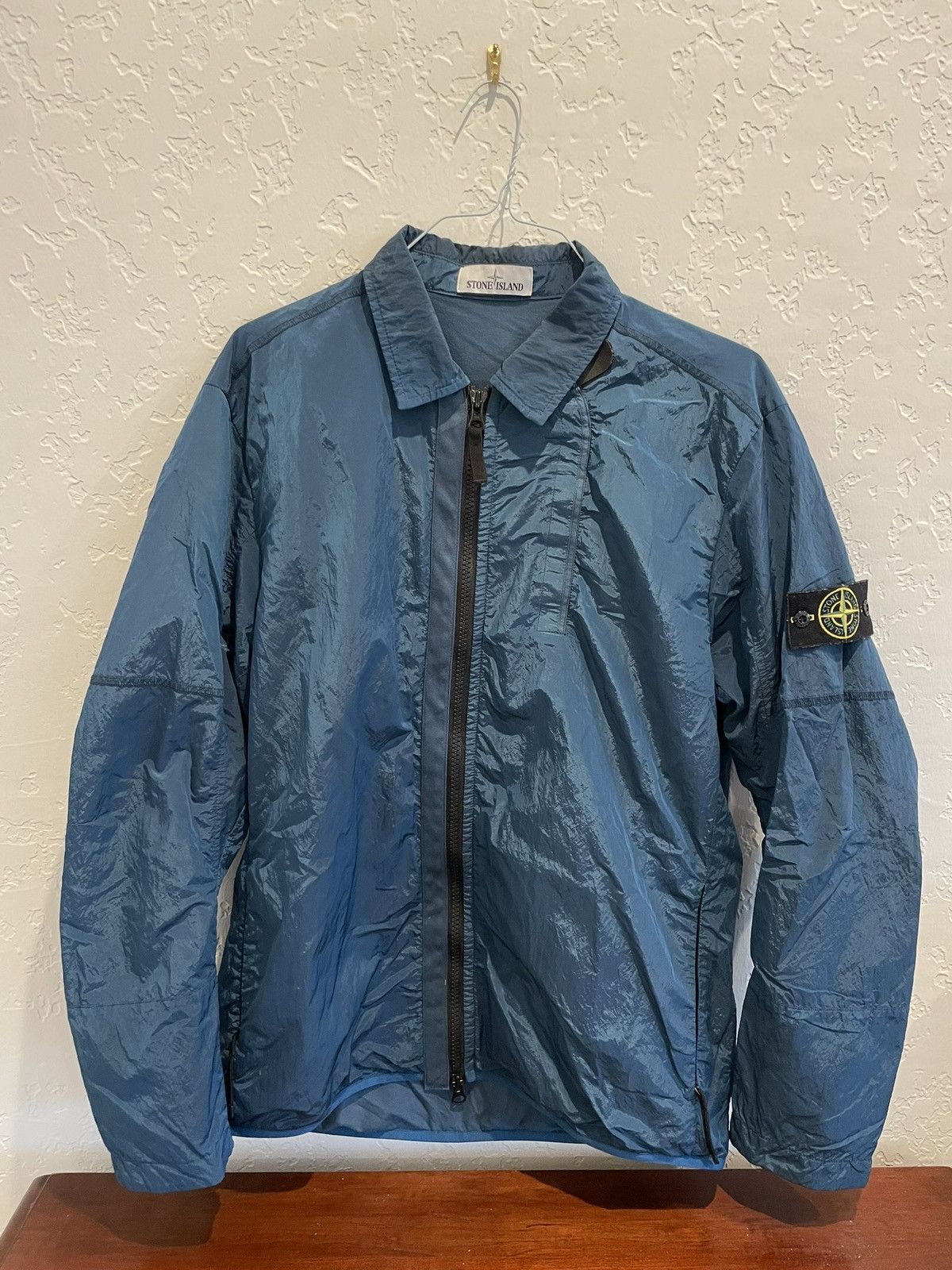 Stone Island Nylon Metal Lined Overshirt Blue Size US XL / EU 56 / 4 - 1 Thumbnail