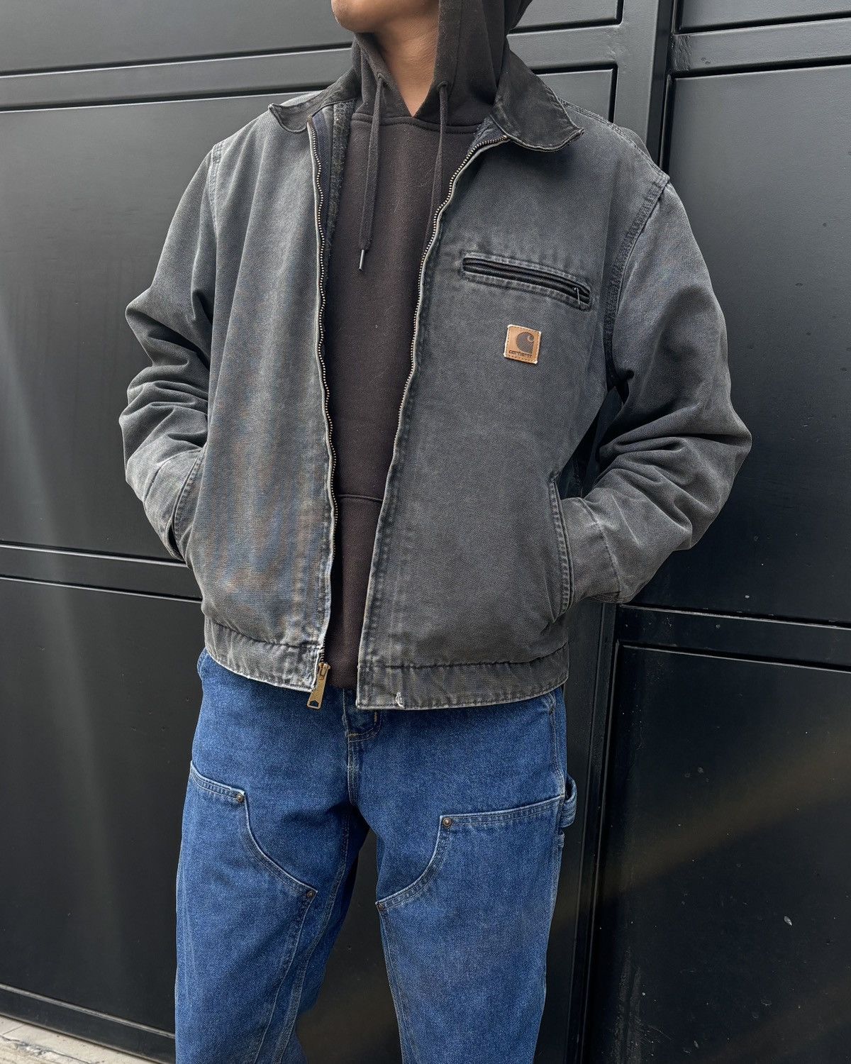 ❌ SOLD ❌VTG 04’s Petrol Gray Carhartt Detroit Jacket J97 PTL