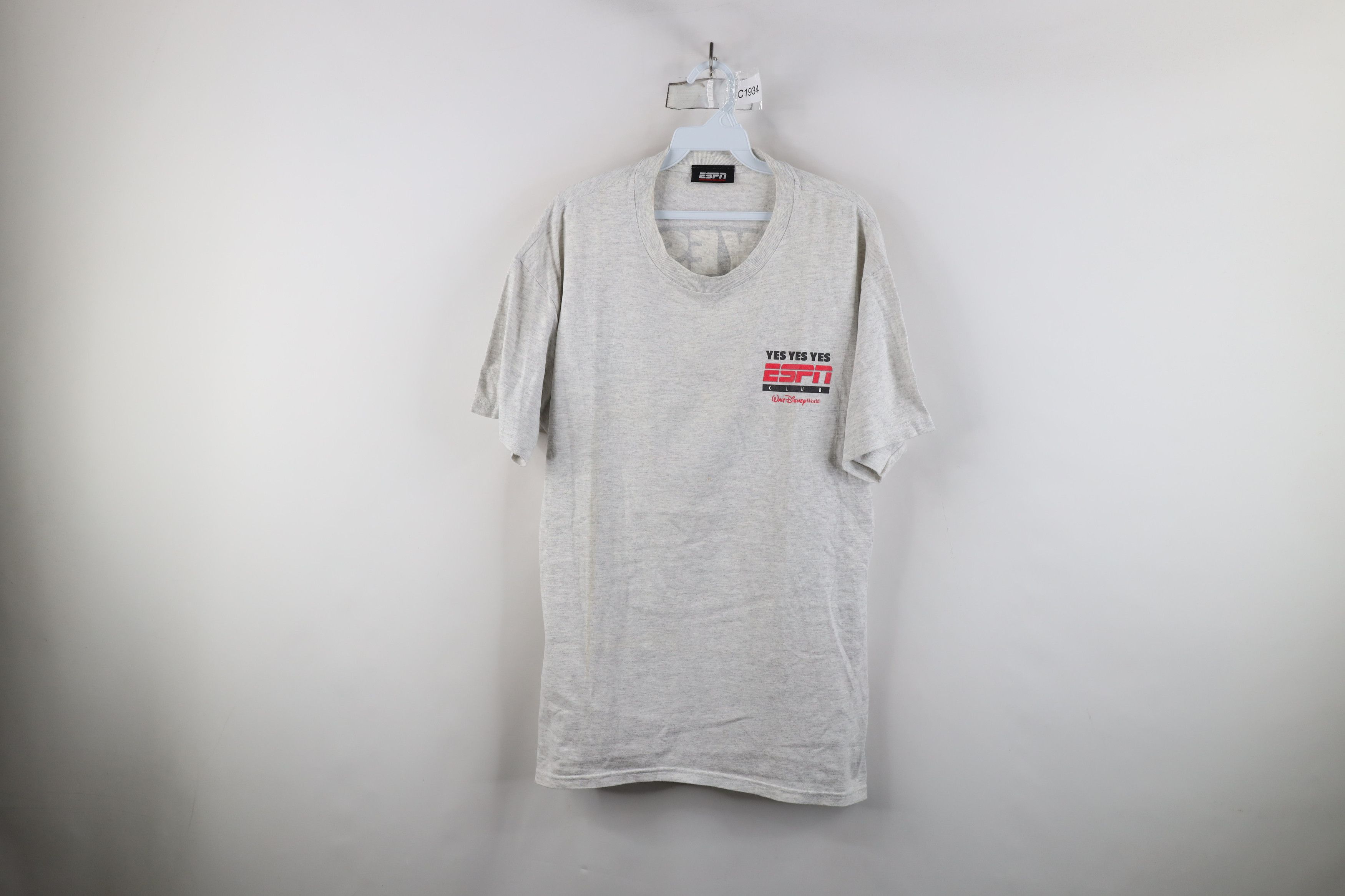 Disney × Vintage Vintage 90s Disney ESPN A Woman And Watch ESPN T-Shirt USA Size L / US 10 / IT 46 - 1 Thumbnail