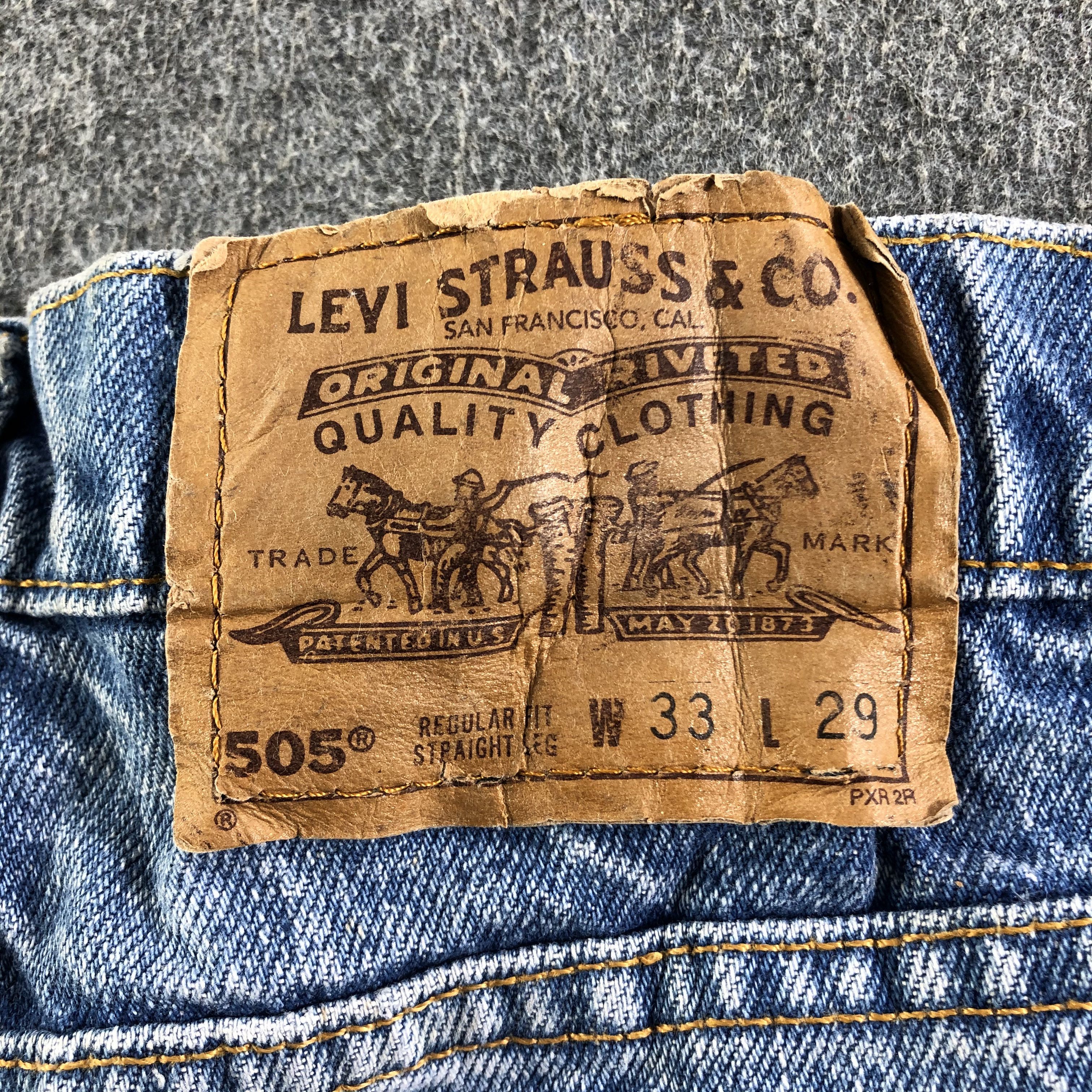 Levi's Vintage 90s Orange Tab Levis 505 Jeans-J3156 Size US 33 - 5 Thumbnail
