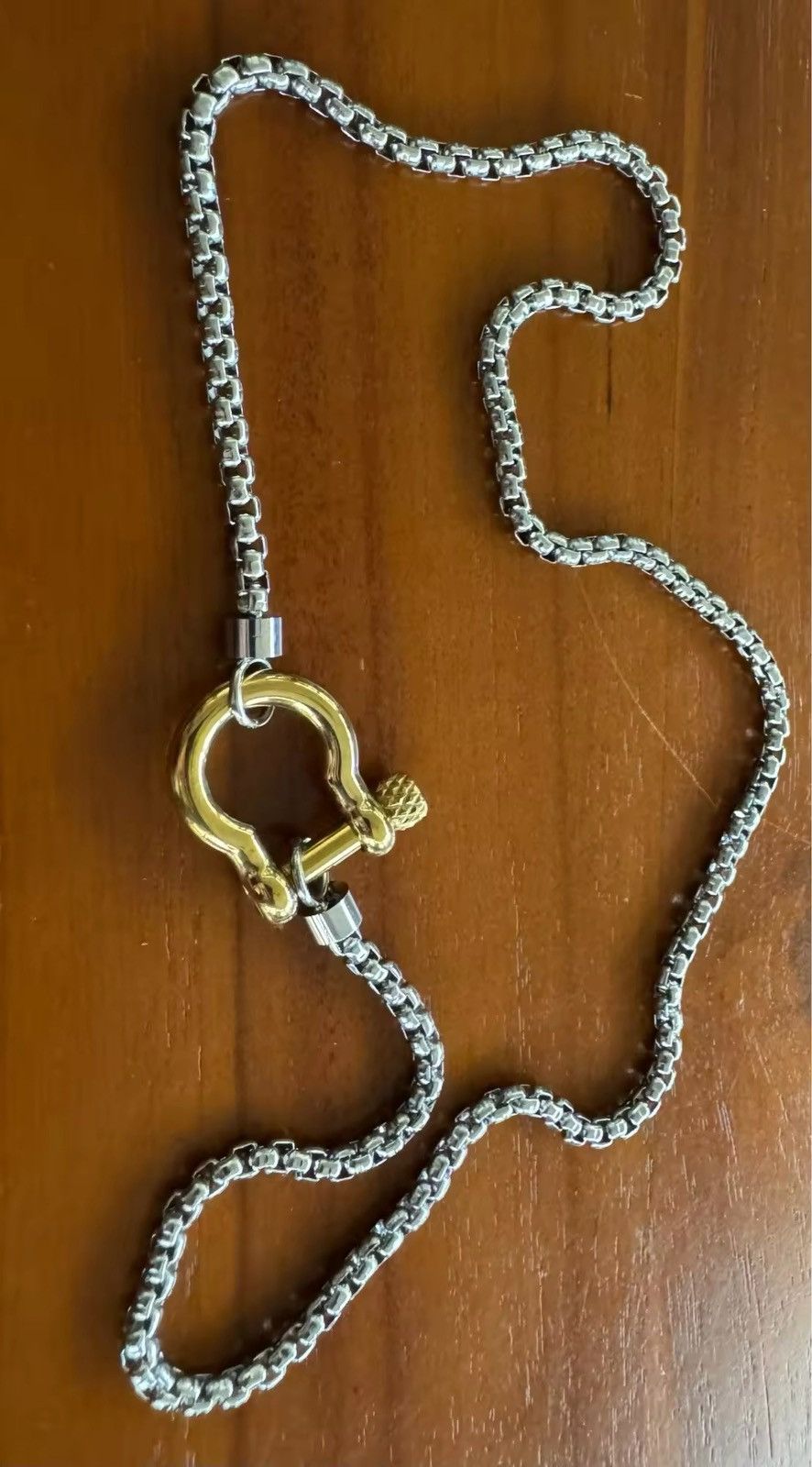 Jewelry Silver Golden Horseshoe Charm Necklace Size ONE SIZE - 2 Thumbnail