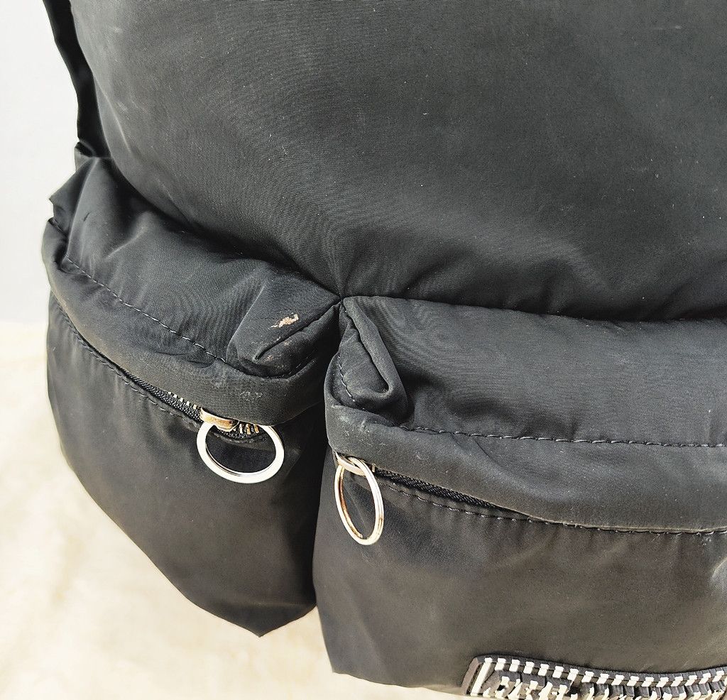 Off-White OFF WHITE distressed illusion logo black backpack Size ONE SIZE - 9 Thumbnail