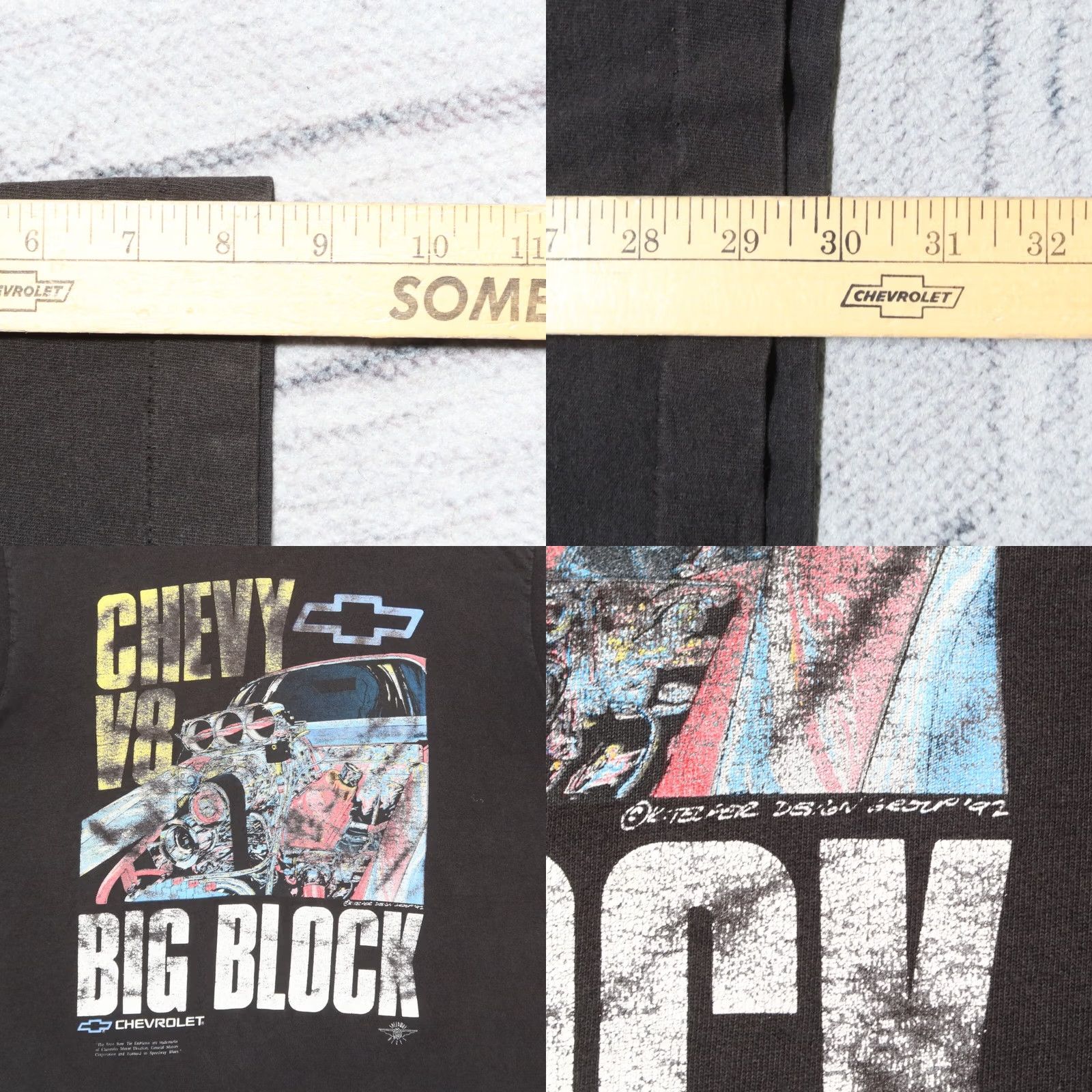 Fruit Of The Loom Vintage Chevrolet Chevy V8 Big Block Engine Shirt L Mens Black Size US L / EU 52-54 / 3 - 8 Thumbnail
