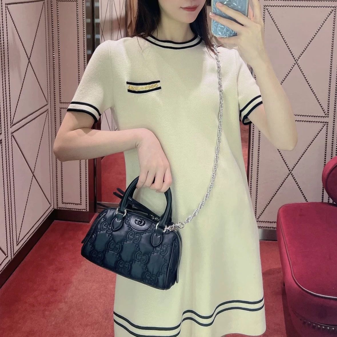 Gucci Gucci Horsebit mar74 Wool Short Sleeve Dress S Size S / US 4 / IT 40 - 7 Thumbnail