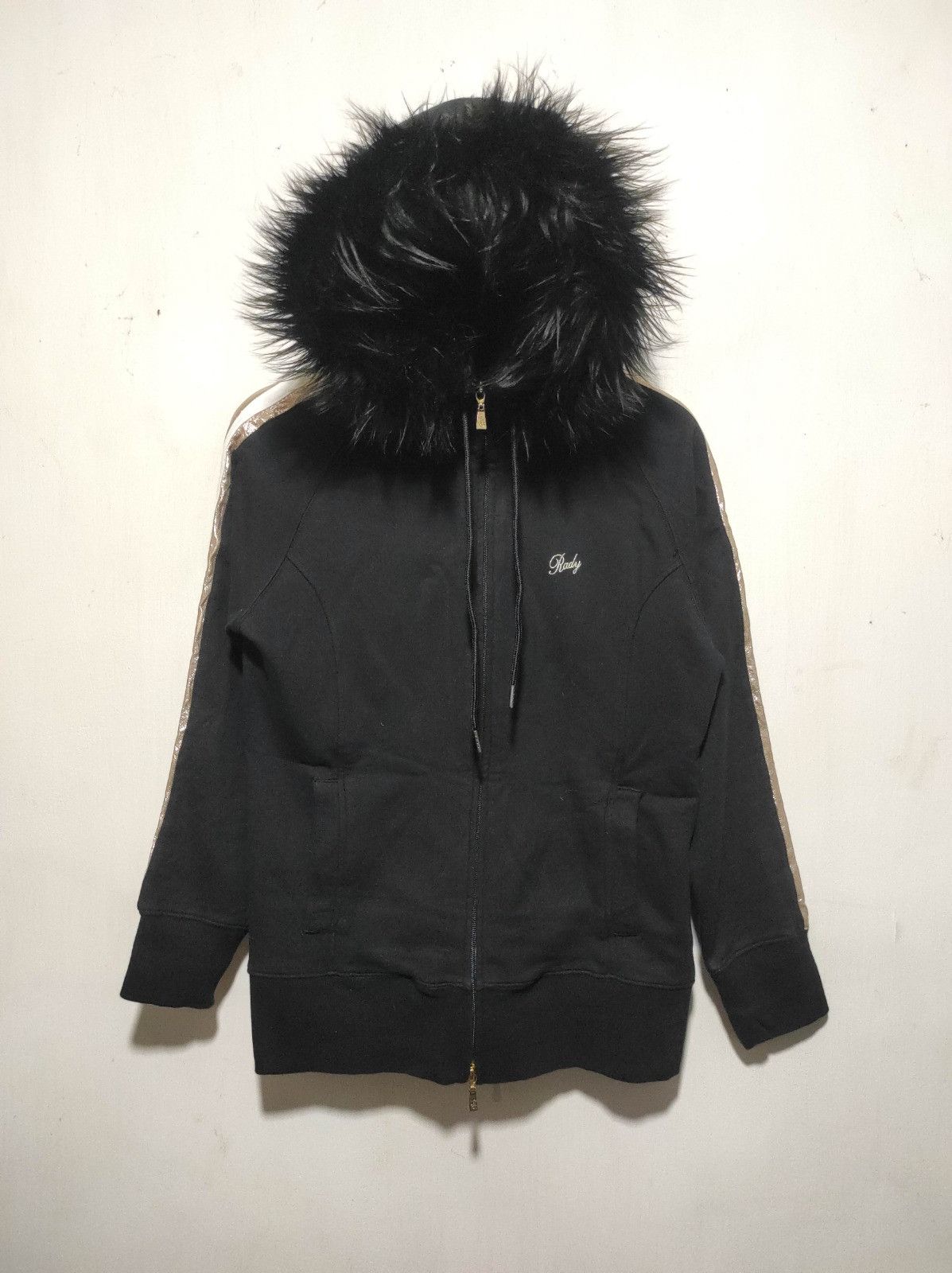 Japanese Brand Rady black double zip fur hoodie LGB style Size US S / EU 44-46 / 1 - 9 Thumbnail