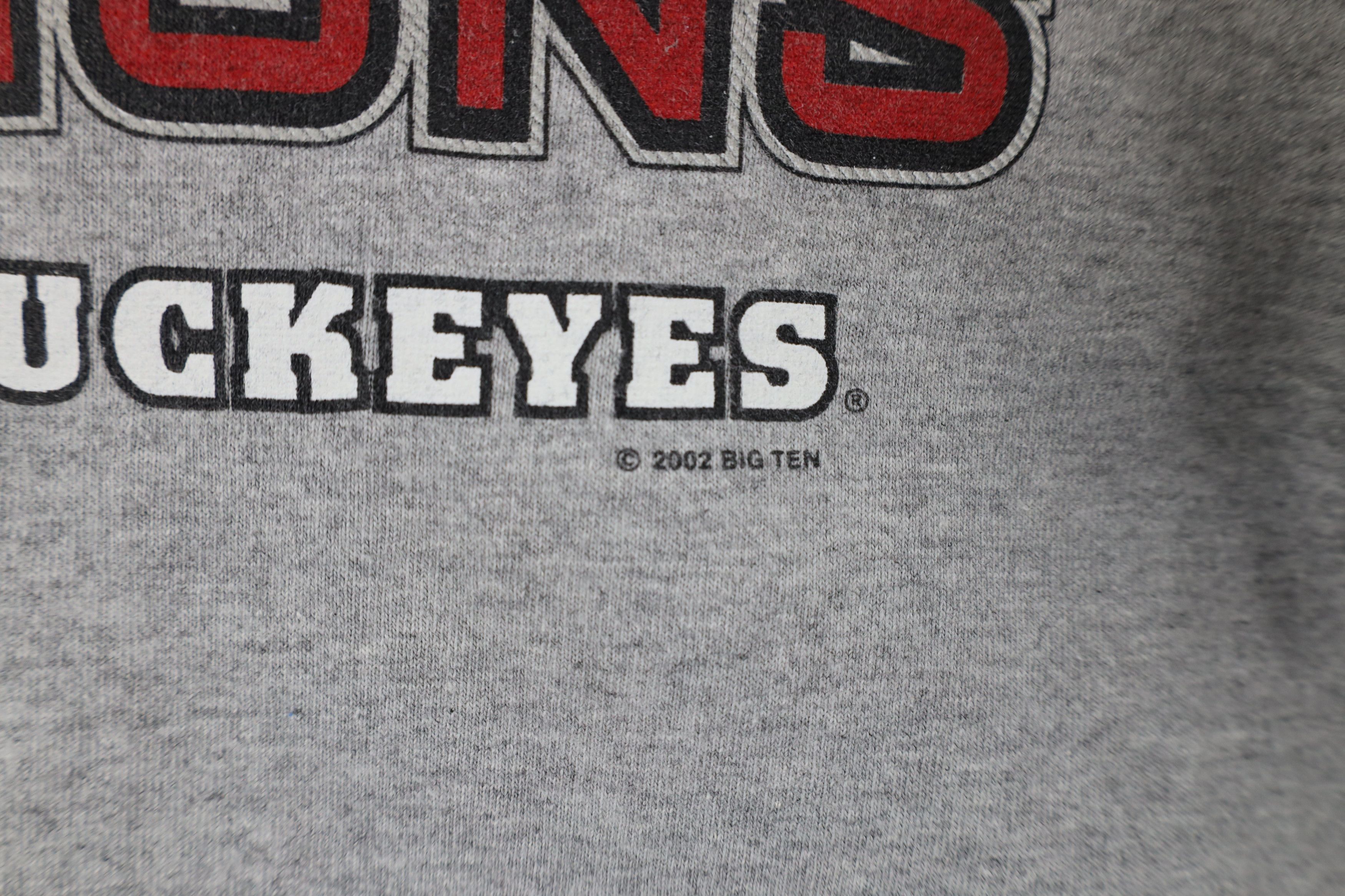 Vintage Vintage Y2K 2002 Ohio State University Football T-Shirt Gray Size US XL / EU 56 / 4 - 7 Thumbnail