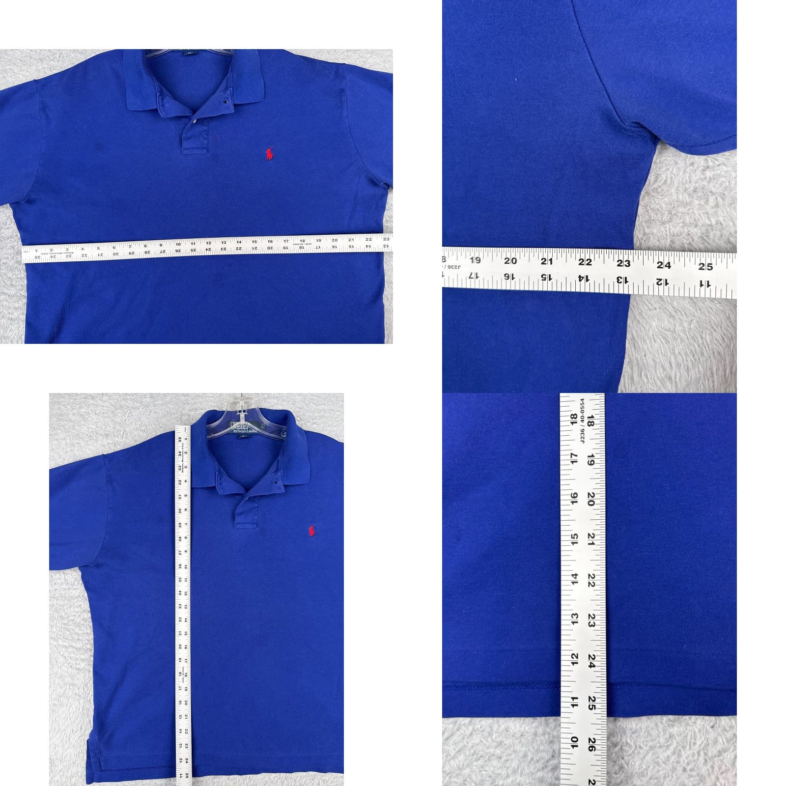 Ralph Lauren VINTAGE Ralph Lauren Polo Shirt Men Large Short Sleeve Blue Cotton Jersey All Seasons Casual Size US L / EU 52-54 / 3 - 8 Thumbnail
