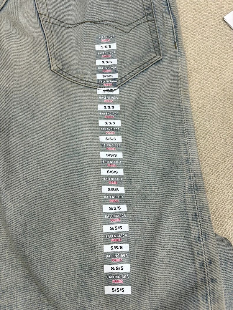 Balenciaga Balenciaga size s SS24 Washed Logo Mid-Rise Jeans 2504-Nex Size US 28 / EU 44 - 3 Thumbnail
