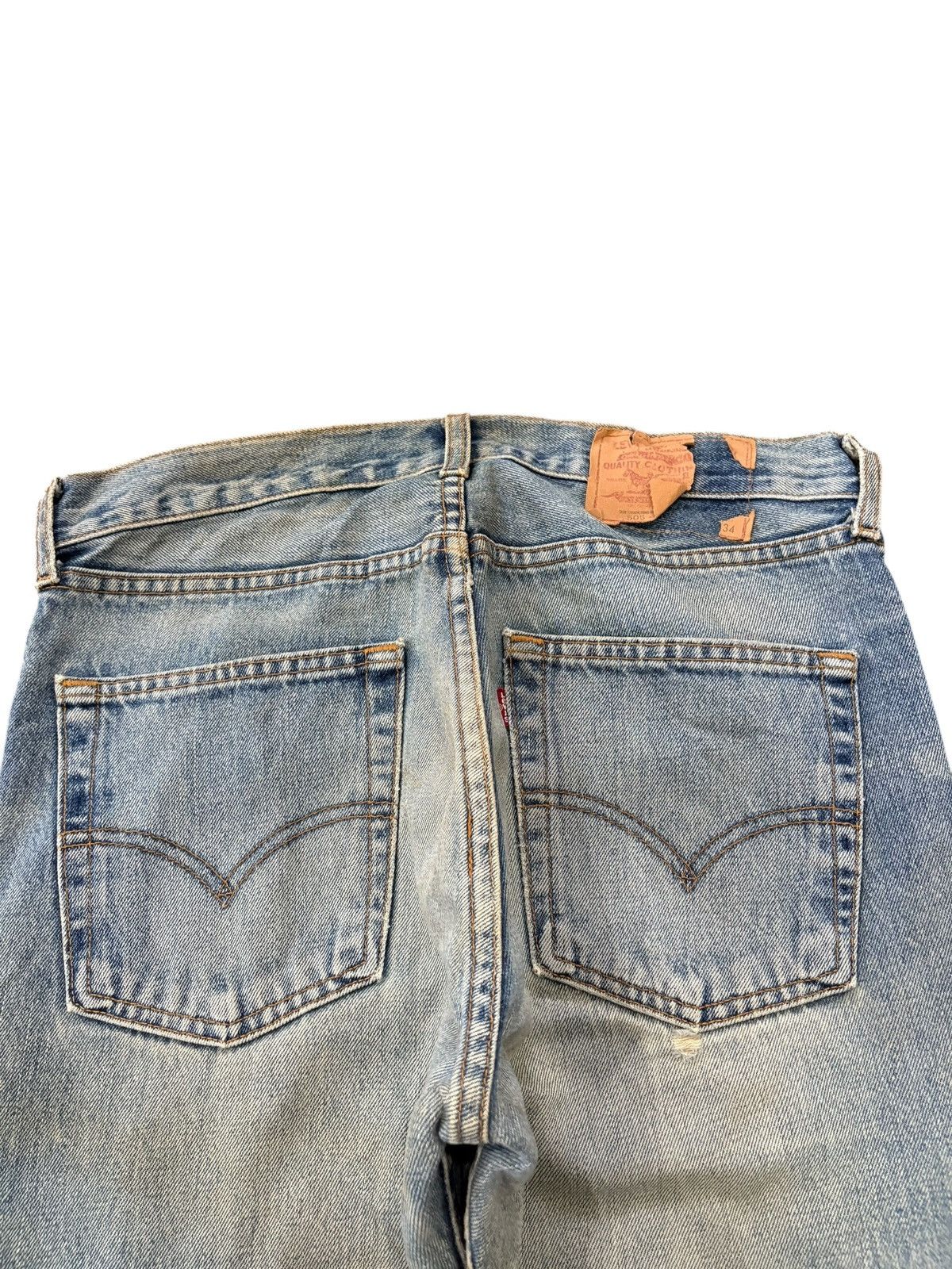 Levi's Vintage 90s Levi’s 505 Mud Wash Distressed Loose Jeans Size US 32 / EU 48 - 8 Thumbnail