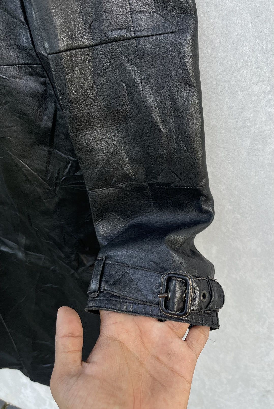Costume National 🔥RARE🔥 COSTUME NATIONAL HOMME SINGLE BRESTED LEATHER COAT Size US M / EU 48-50 / 2 - 10 Thumbnail