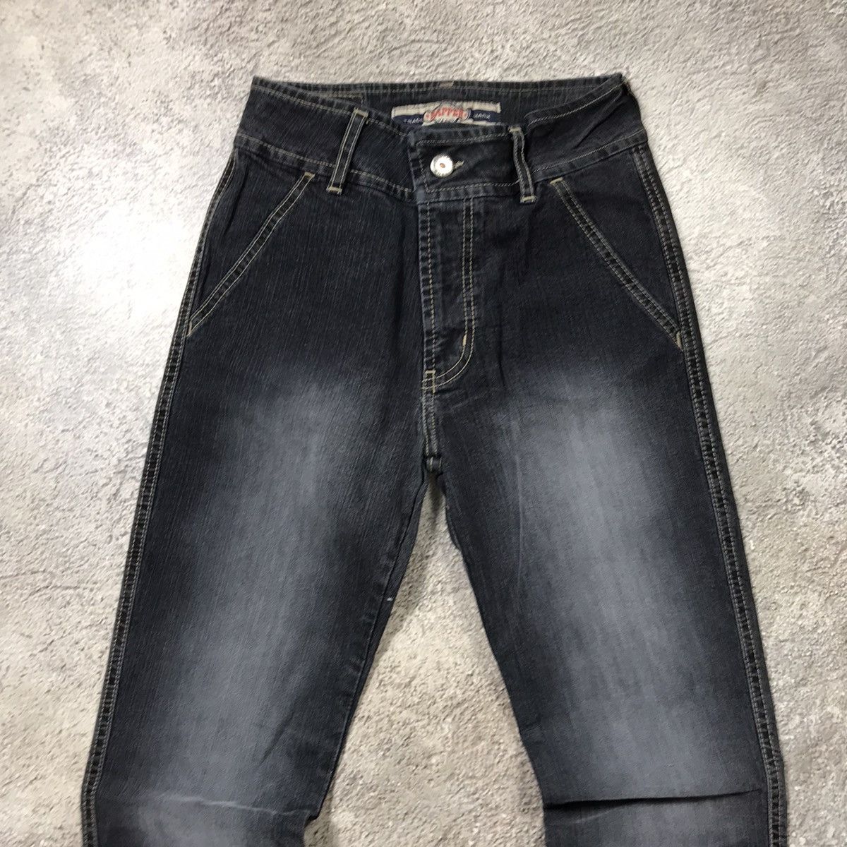 Vintage Vintage 90s Faded Baggy Wide Leg Distressed Jeans Grunge Size 23" - 2 Thumbnail