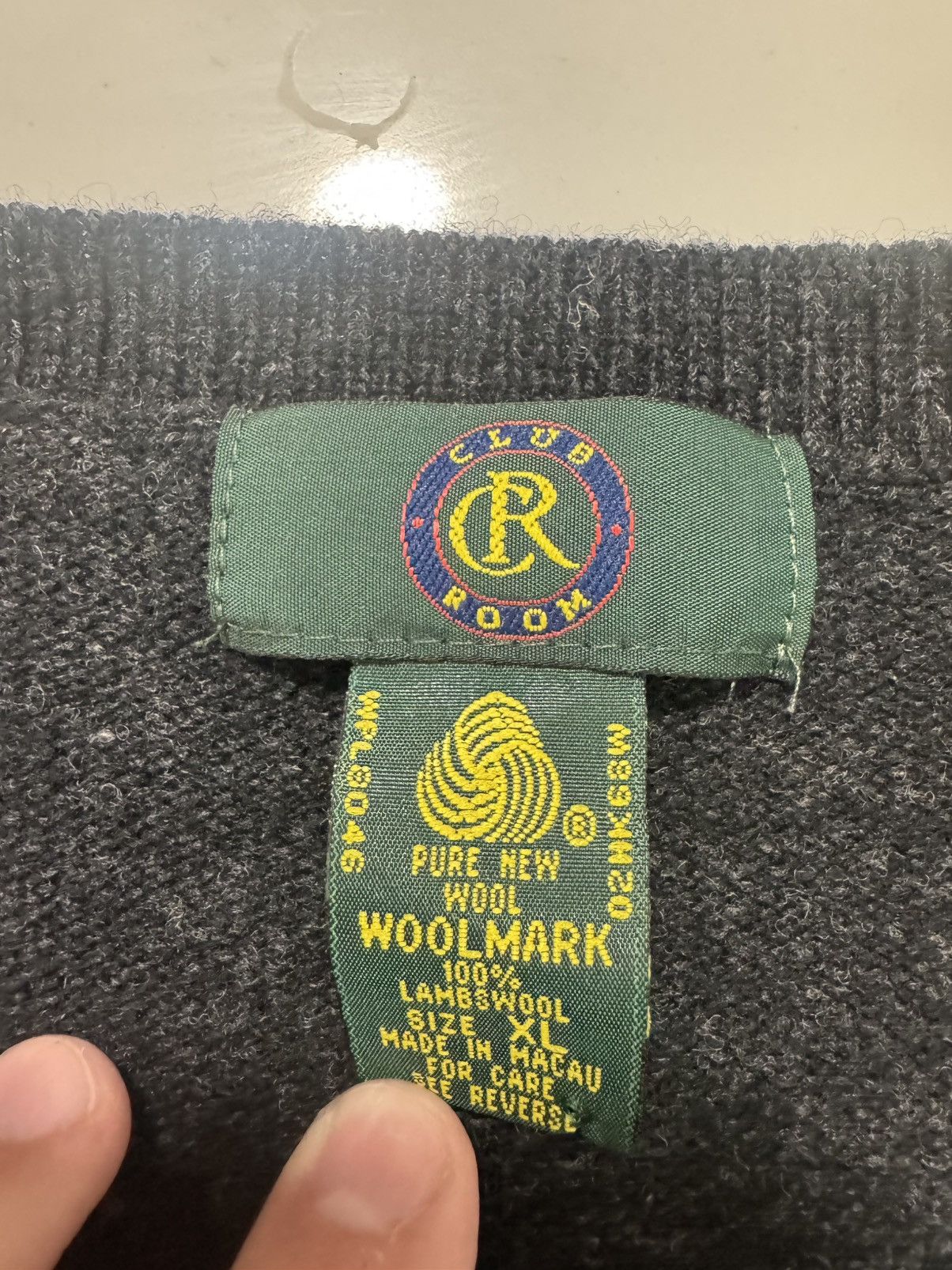 Club Room 🧶 Vintage 90s Club Room Lambswool V-Neck Sweater (XL) Size US XL / EU 56 / 4 - 3 Thumbnail