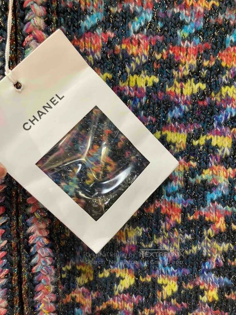 Chanel Chanel Fantasy colour block thousand-bird check round-neck Size XXS / US 00 / IT 34 - 5 Thumbnail