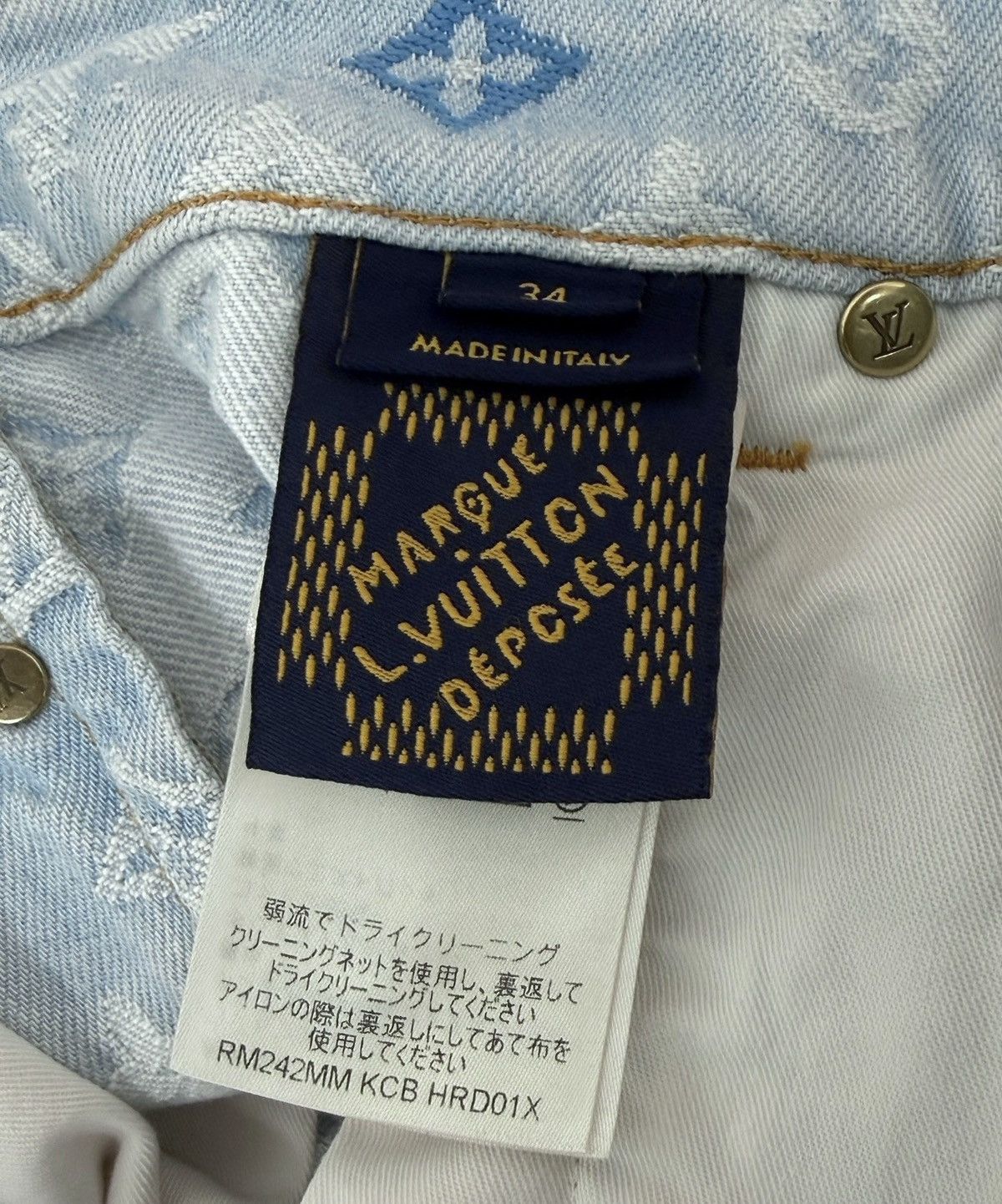 Louis Vuitton × Tyler The Creator Louis Vuitton X Tyler the Creator 34 Craggy Denim Jeans Size US 34 / EU 50 - 8 Thumbnail