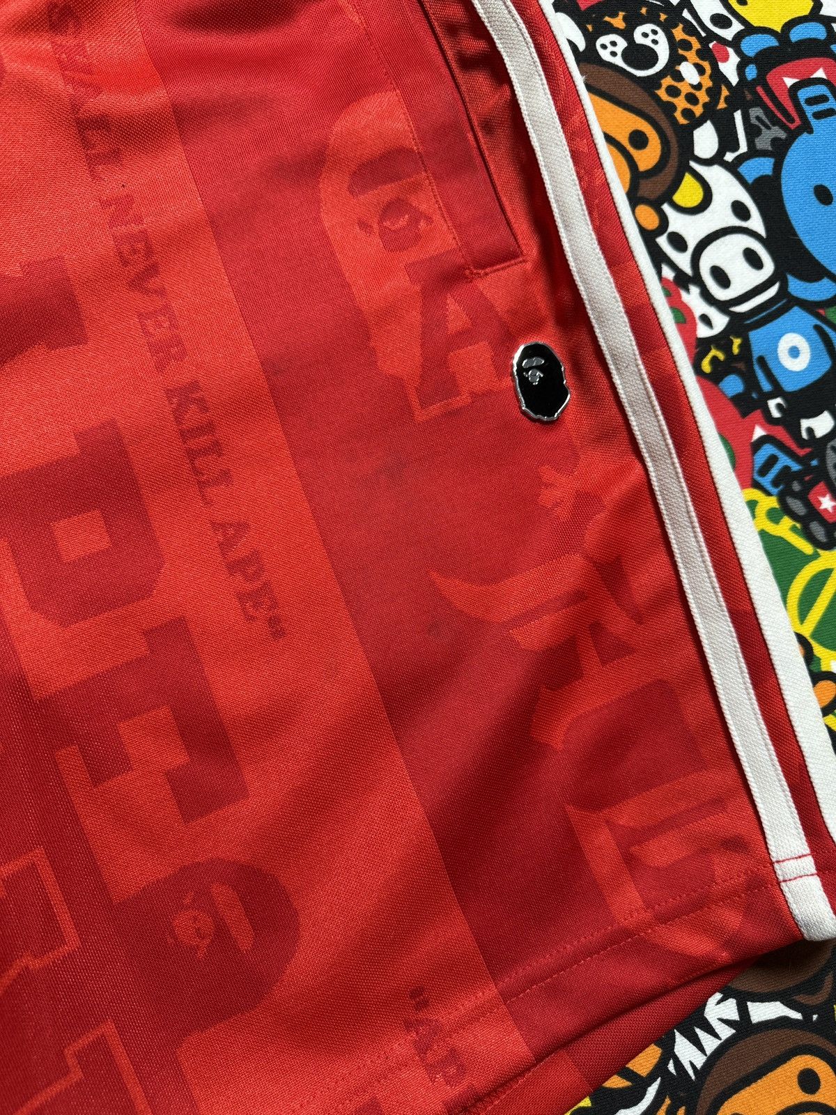 Bape A Bathing Ape Red Polyester Logo Shorts Size US 32 / EU 48 - 12 Thumbnail