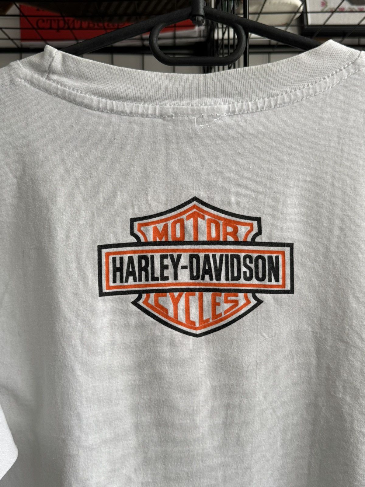 Harley Davidson 🔥Vintage Harley Davidson Fire White T-shirt Size US L / EU 52-54 / 3 - 4 Thumbnail