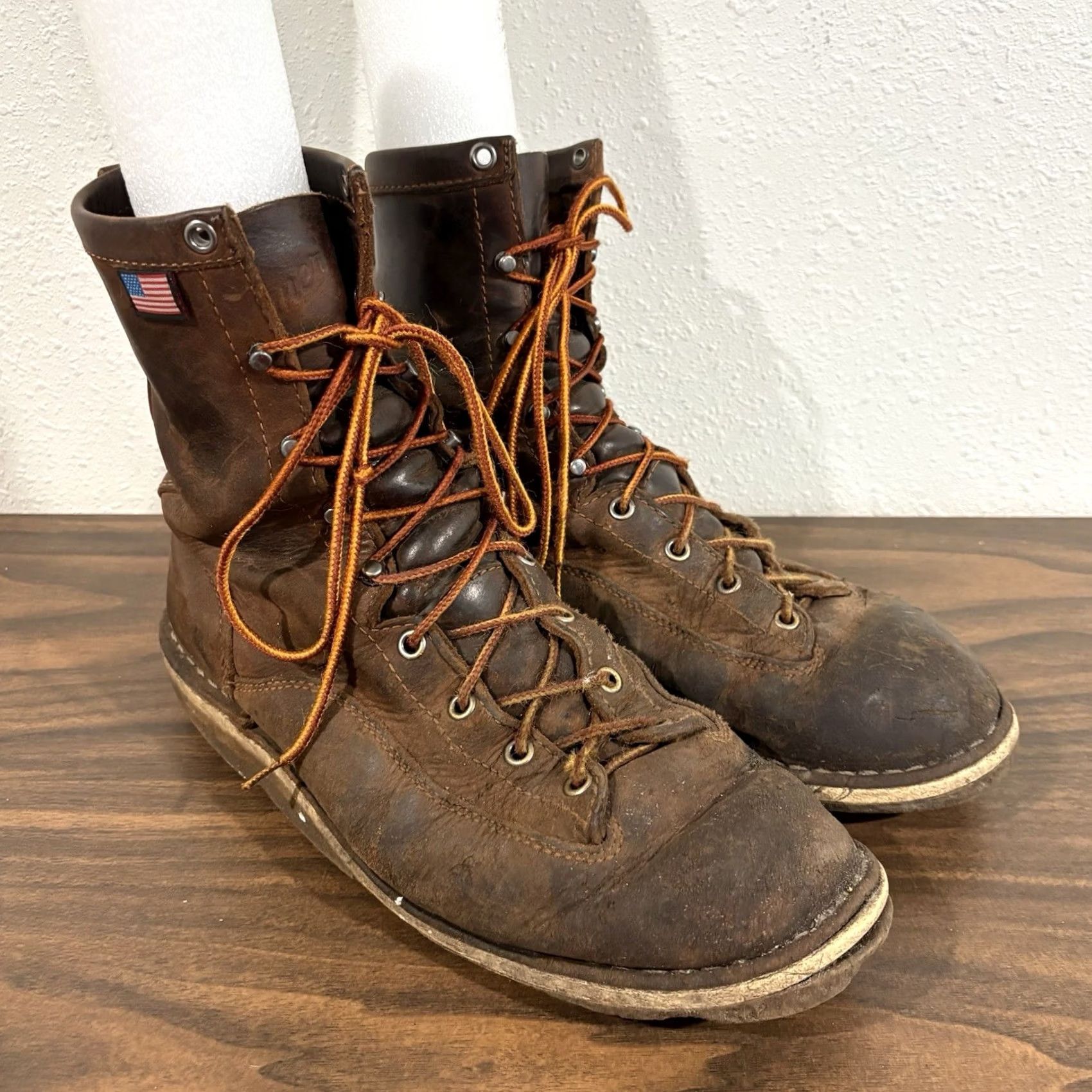 Danner Danner Bull Run 8" Soft Toe Boot Brown EE Mens Size 9.5 Leather Work & Safety Boots Walking Shoe Size US 9 / EU 42 - 2 Thumbnail