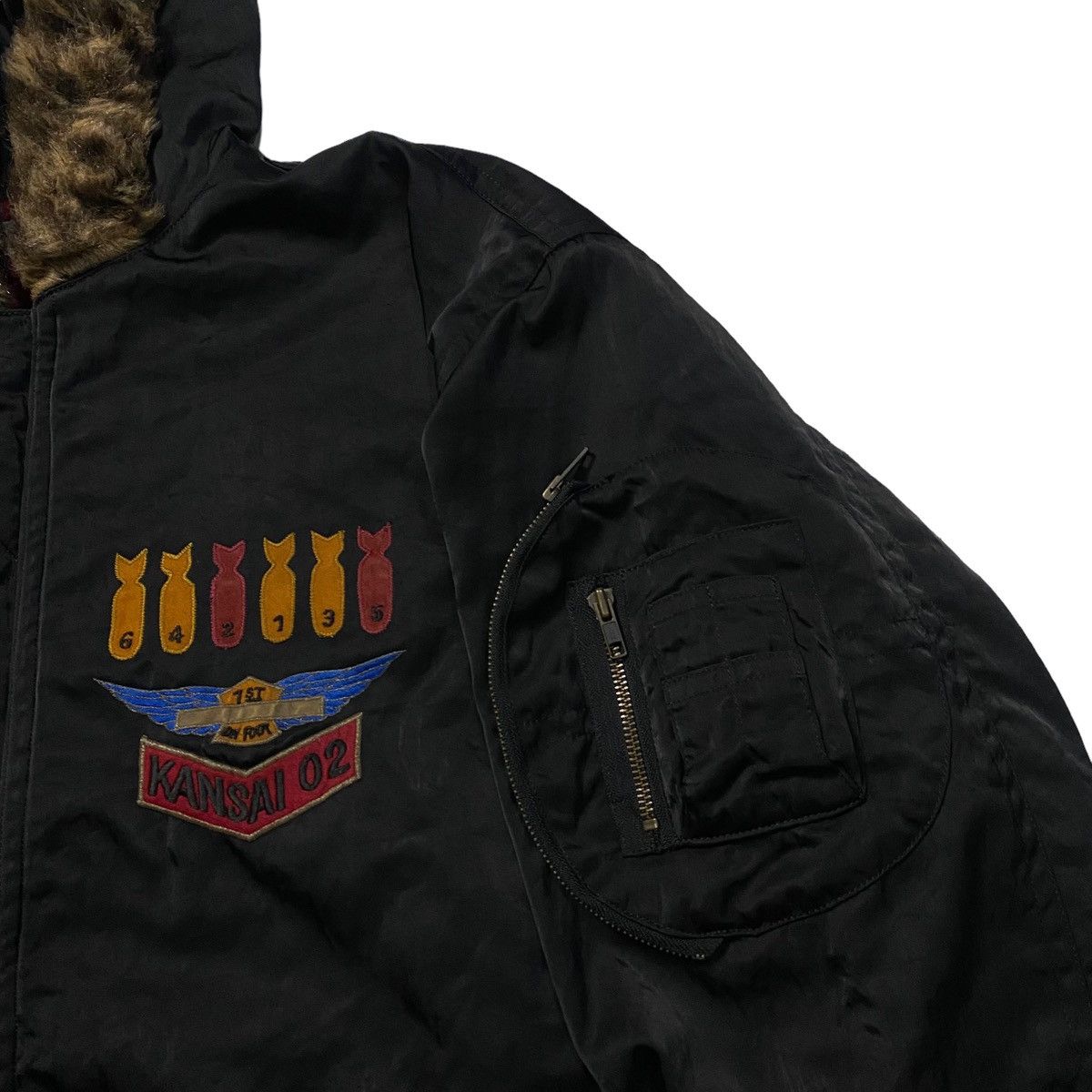 Kansai Yamamoto Vintage Kansai O2 St Ramcor Map Bomber Jacket Size US M / EU 48-50 / 2 - 7 Thumbnail