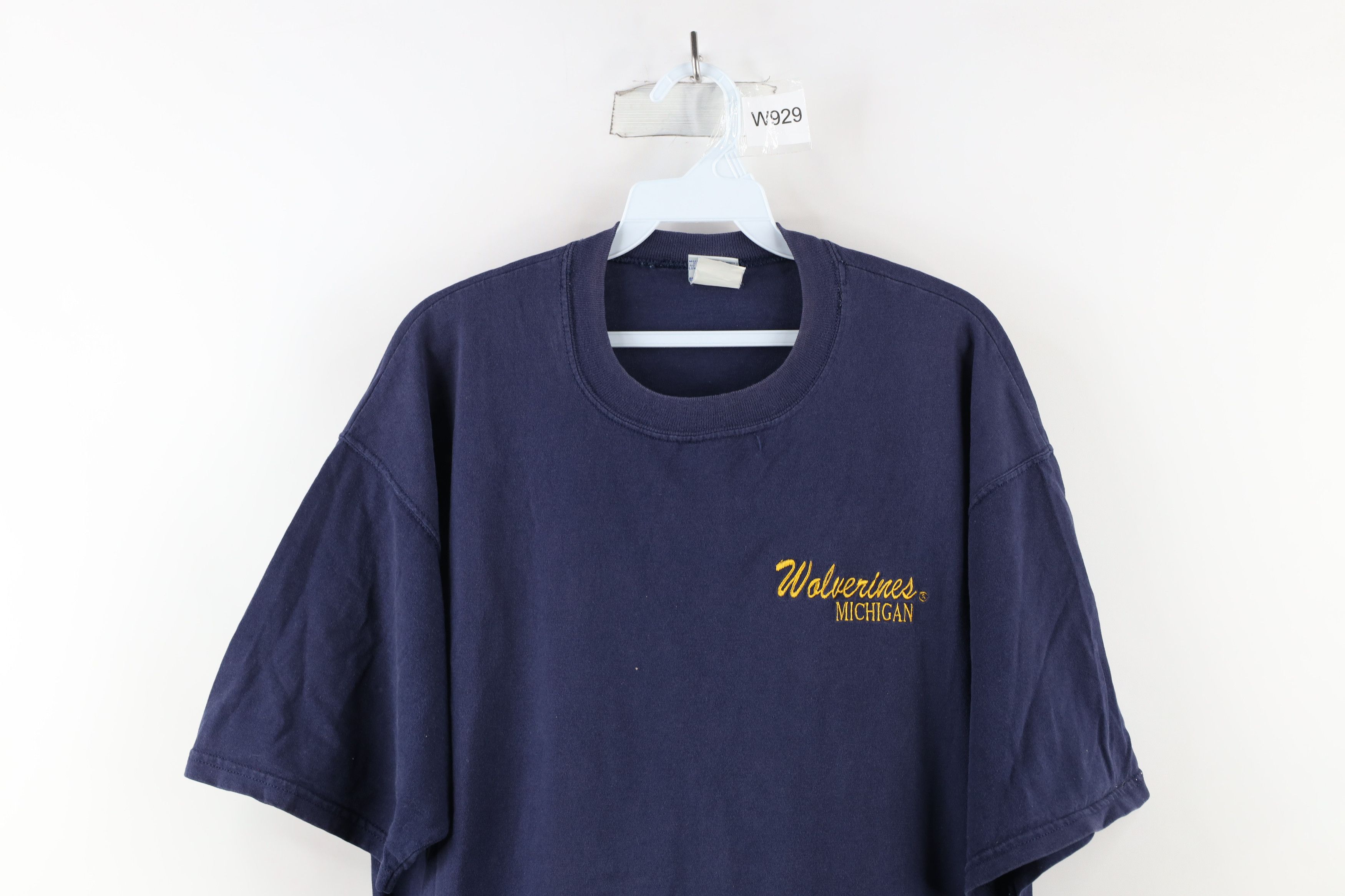 Vintage Vintage 90s The Game University of Michigan T-Shirt Blue Size US XL / EU 56 / 4 - 2 Thumbnail