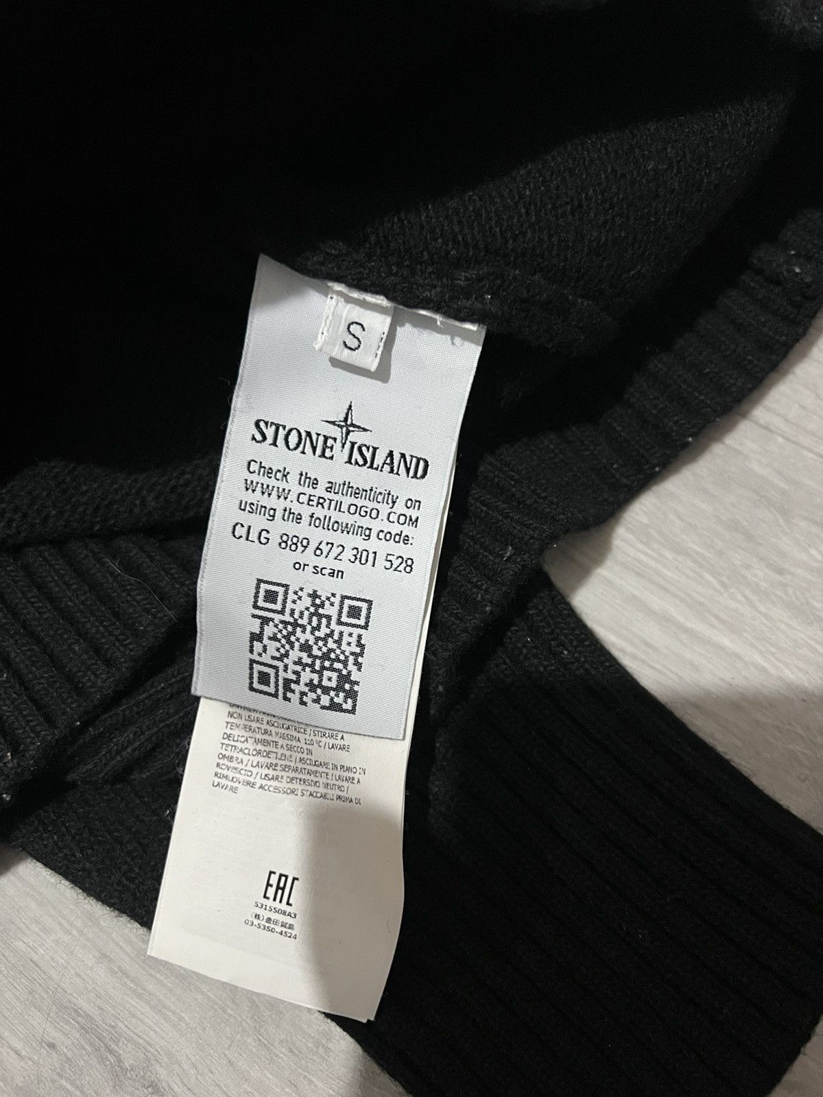 Stone Island Stone Island Knitted Lambswool Half Button Zip noir. Size US S / EU 44-46 / 1 - 6 Thumbnail