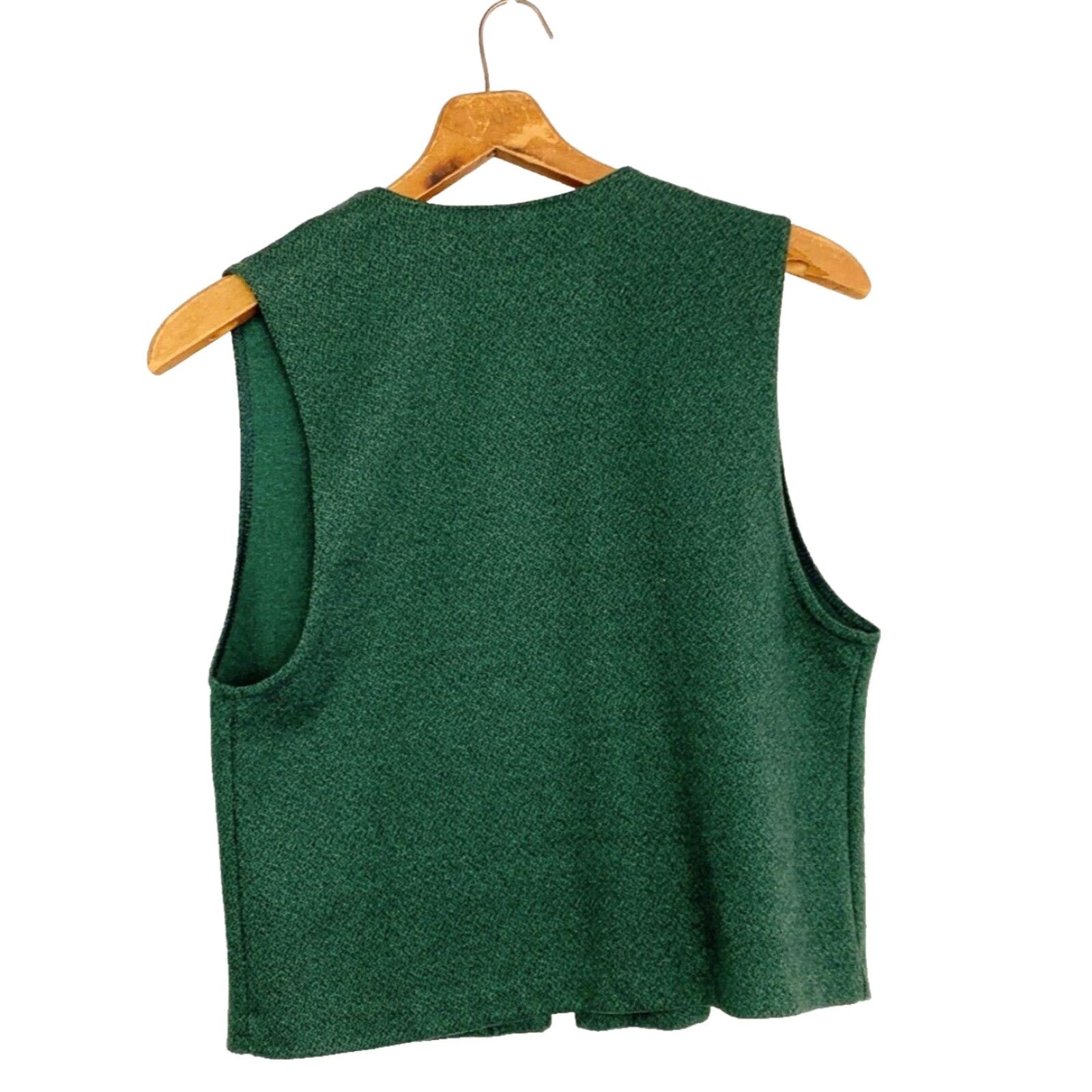 Vintage WEEKENDERS Vest Womens Small Green Sleeveless Zip Up Marled Black Weekenders Vest Shirt? Size S / US 4 / IT 40 - 5 Thumbnail