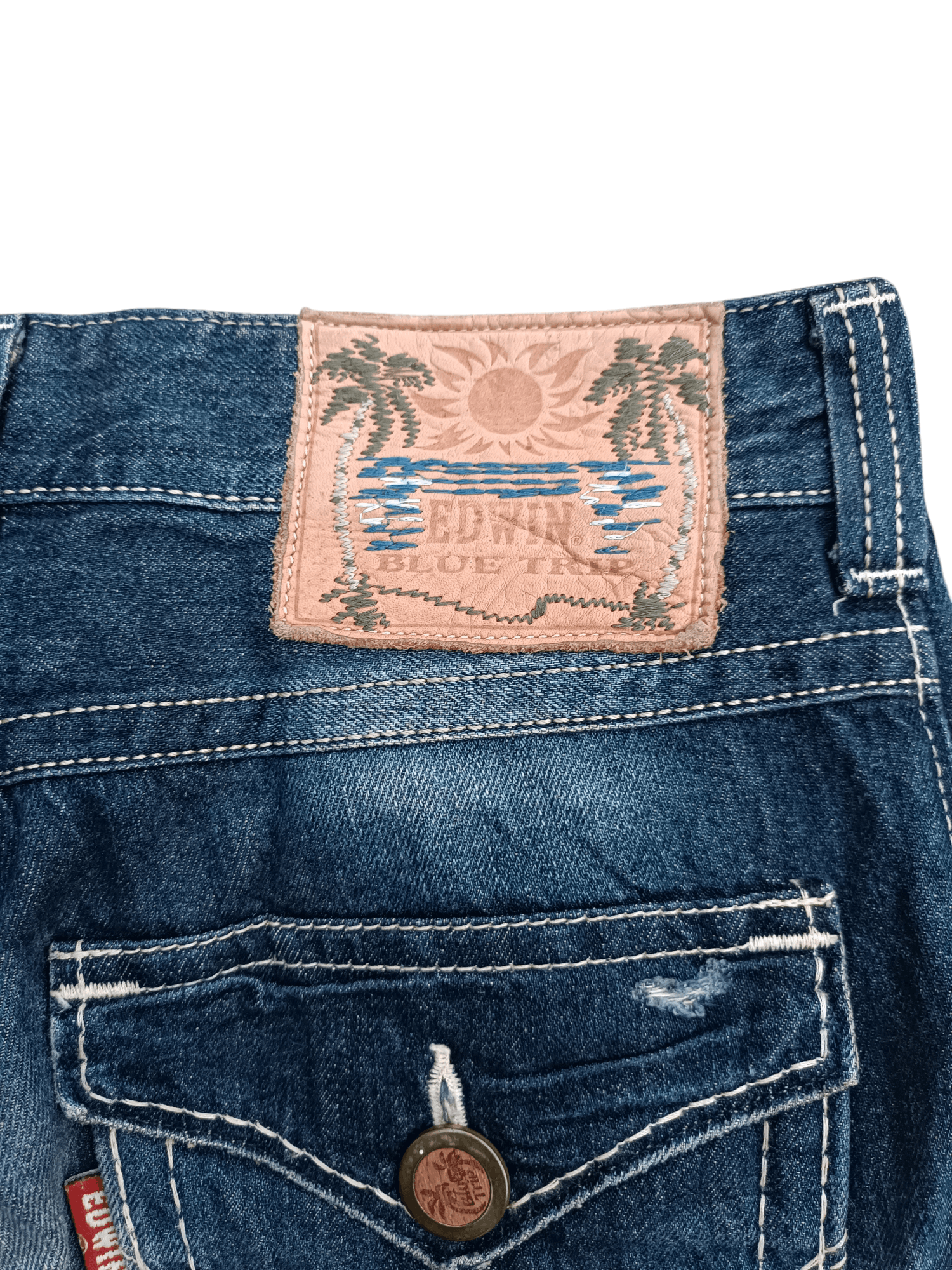 14th Addiction × Edwin × If Six Was Nine Edwin Exclusive Vintage Flare Distressed Whiskers Denim Size US 33 - 21 Thumbnail