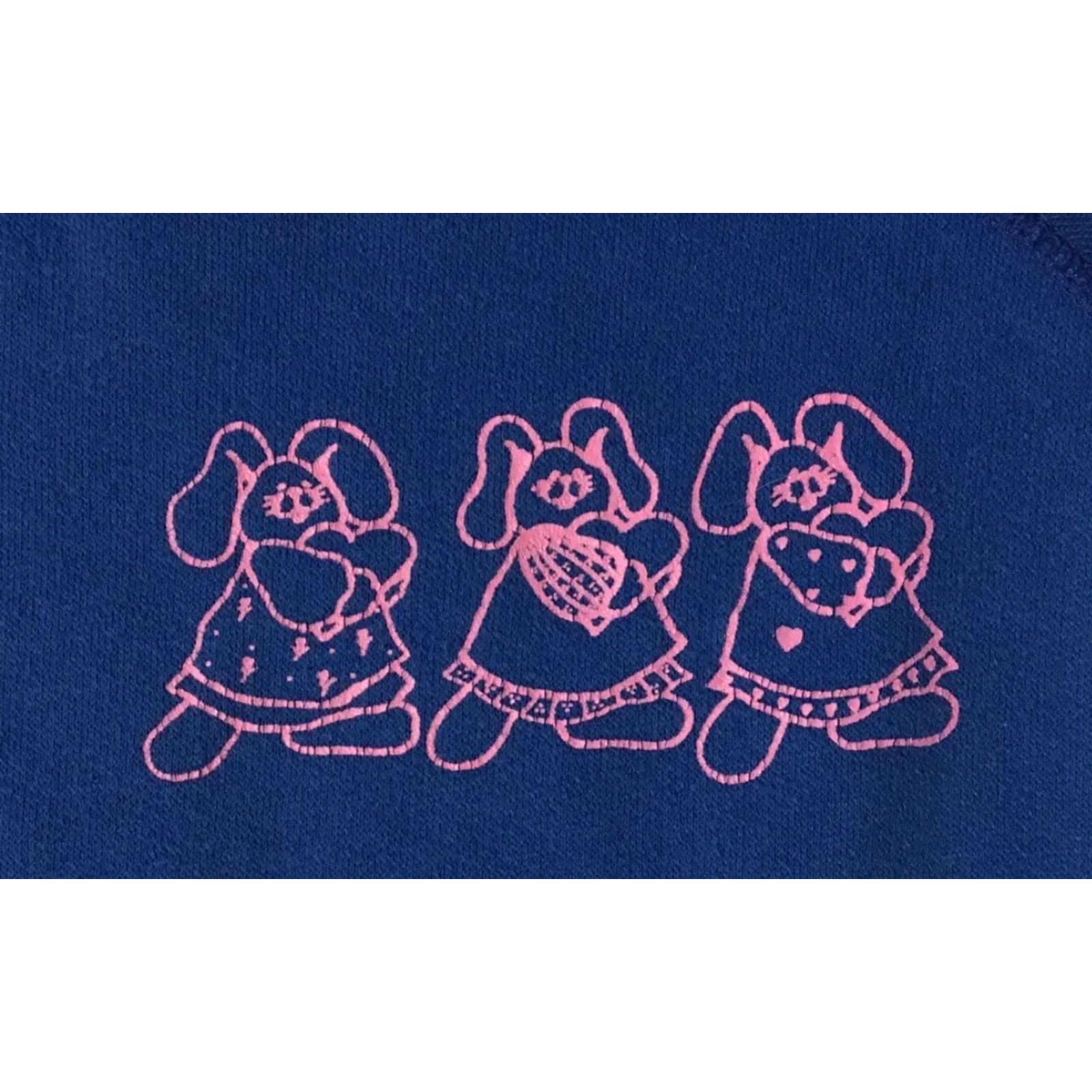 Vintage Vtg 80s Bunny Rabbit Faded Sweatshirt XXL Blue 2XL Hoodie Men Pullover Vintage Grunge 80s 90s USA Physical Education United States Size US XXL / EU 58 / 5 - 2 Thumbnail