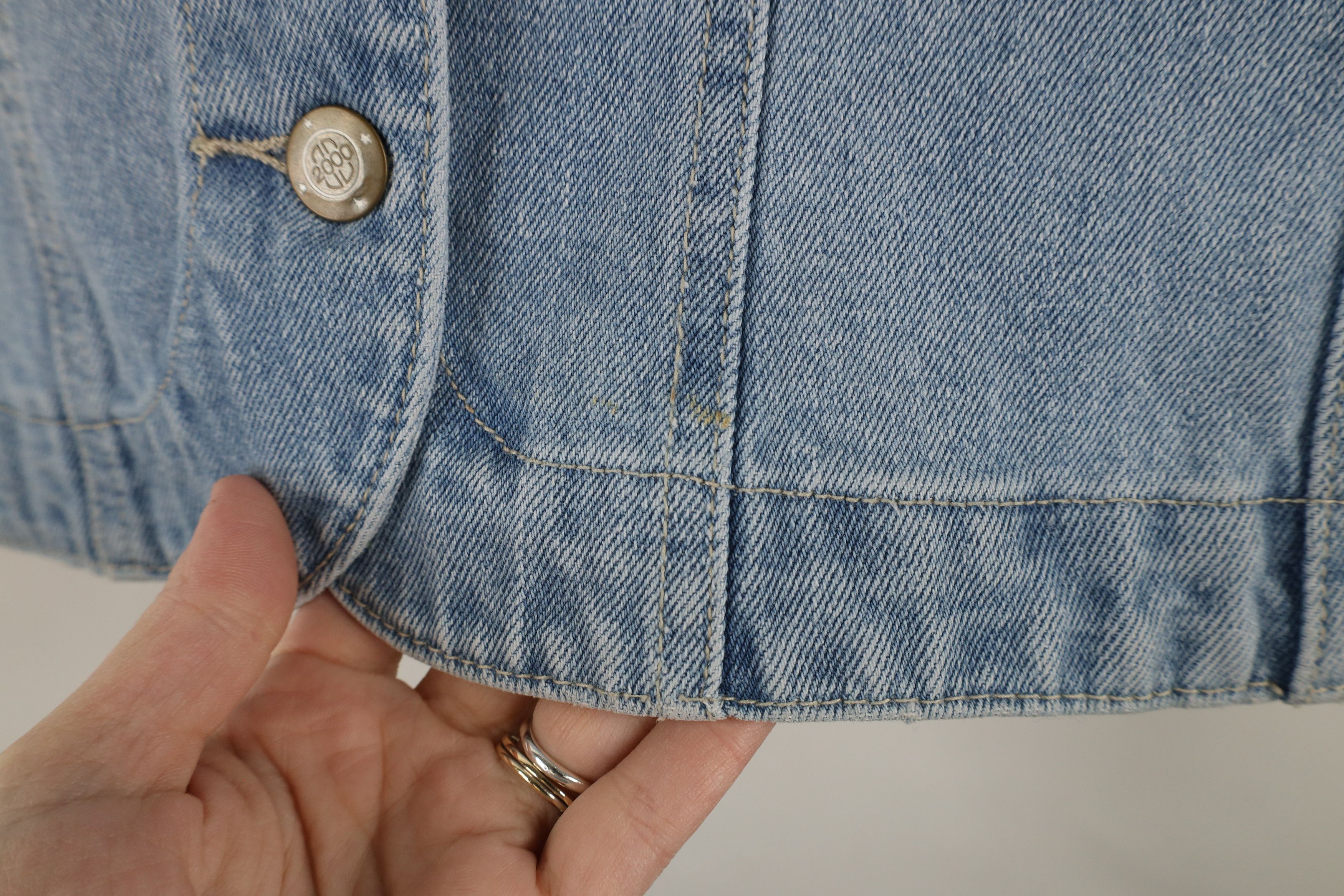 Vintage Vintage 90s Streetwear Flower Sequin Denim Jean Vest Jacket Size M / US 6-8 / IT 42-44 - 4 Thumbnail